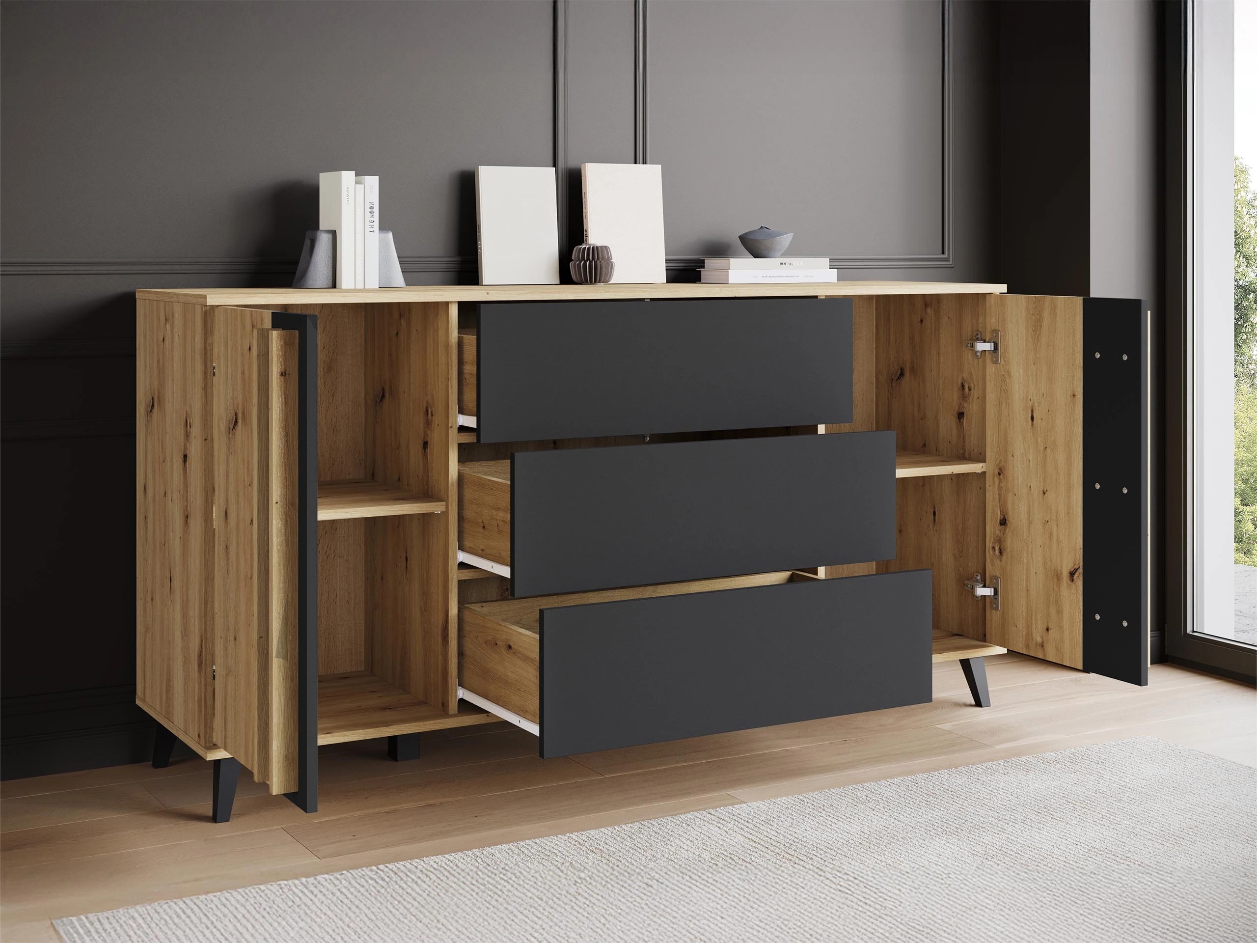 Set de living Temora 104 (Grafit)