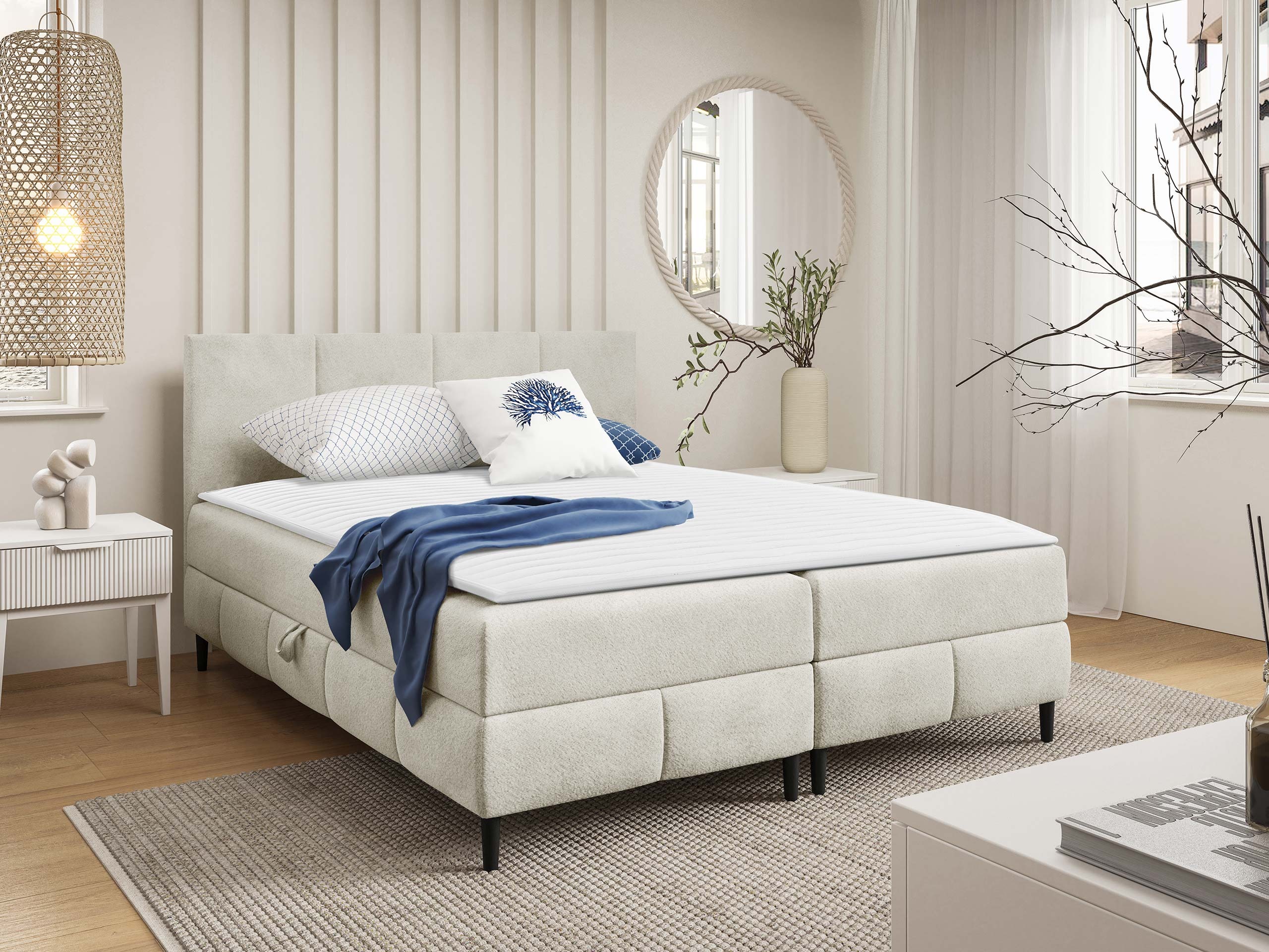 Pat boxspring Rivus I (Coral 15)