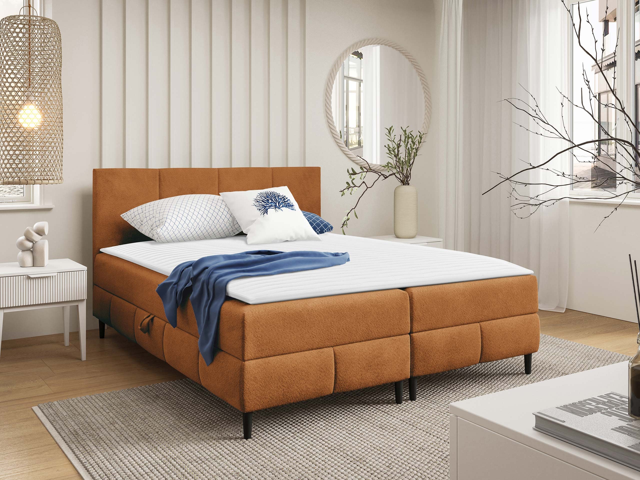 Pat boxspring Rivus I (Coral 35)