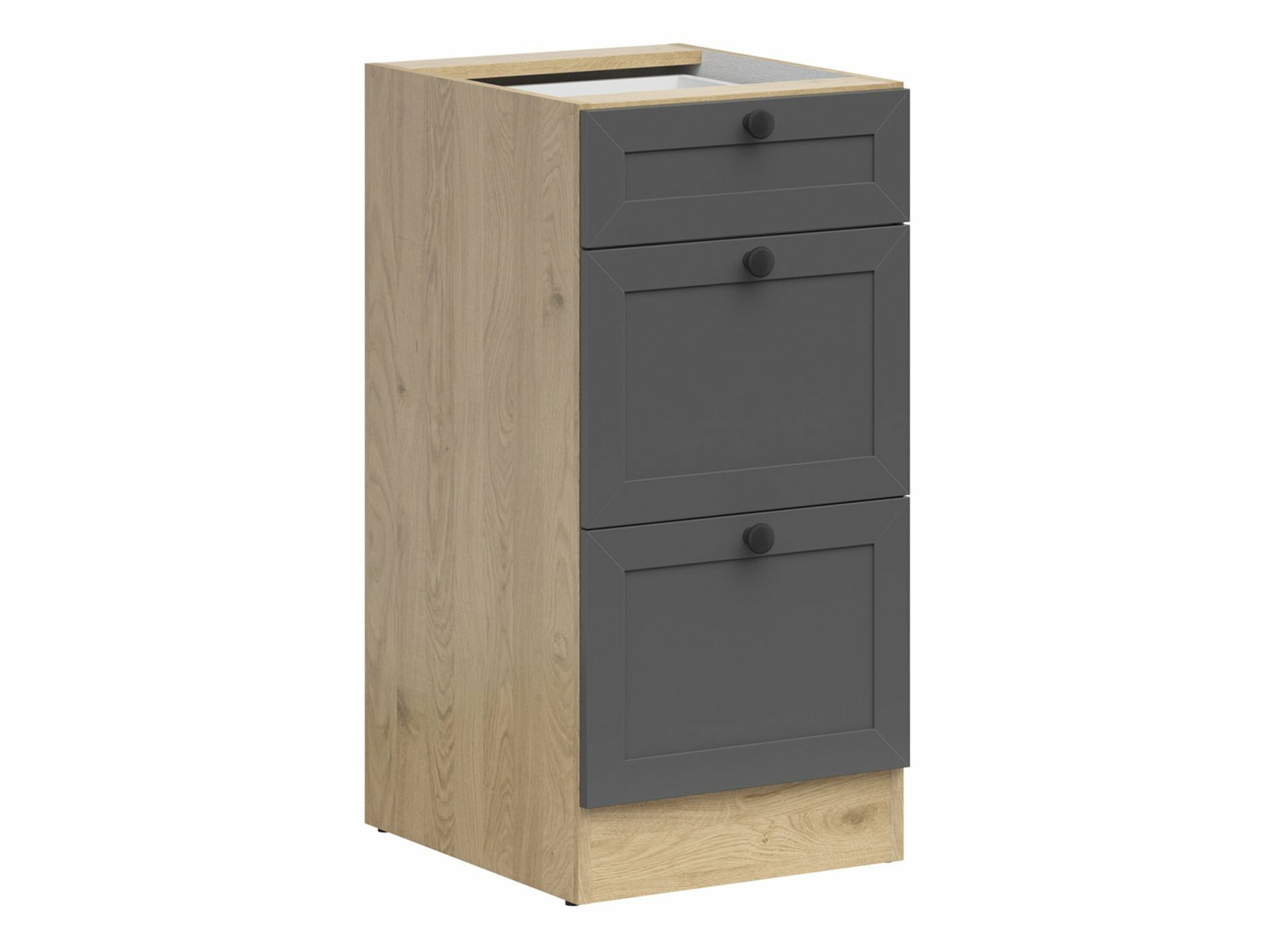 Dulap modular cu sertare Classic Grey Oak 107