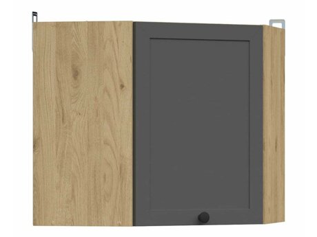 Dulap modular de colț pentru perete Classic Grey Oak 104