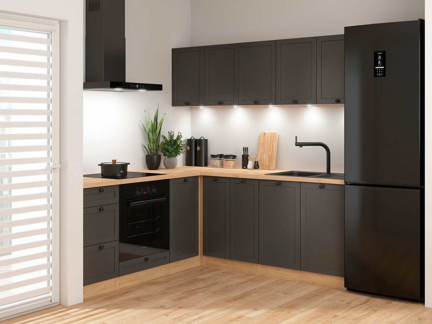 Set de bucătărie modular Classic Grey Oak 120