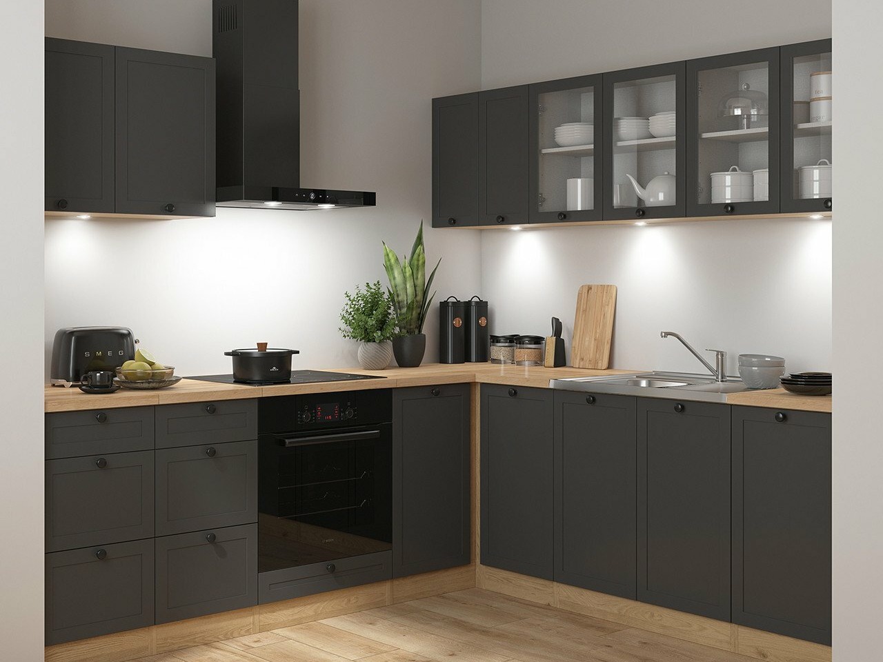 Set de bucătărie modular Classic Grey Oak 121
