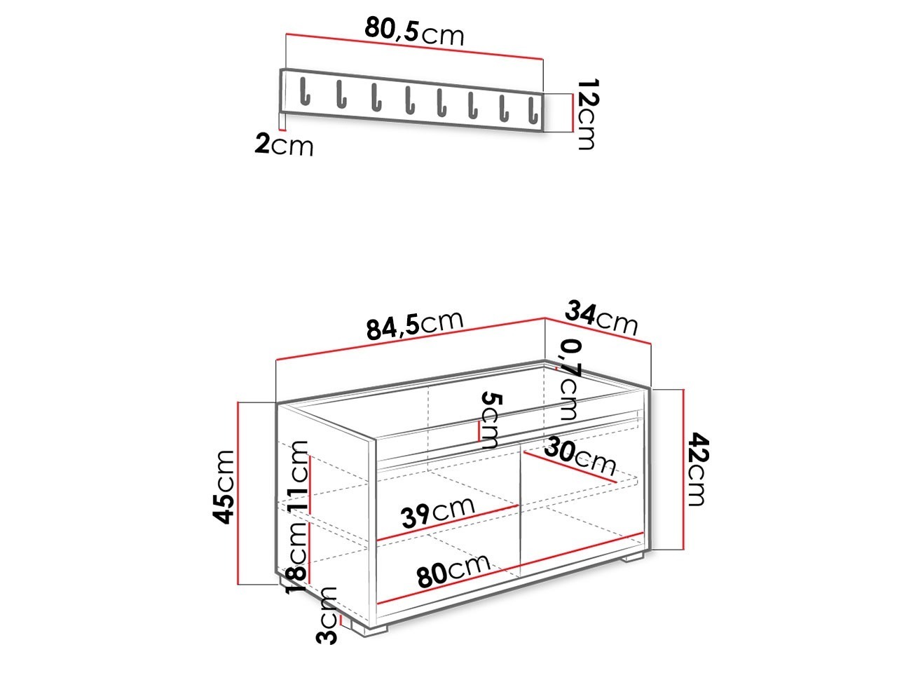 Set de hol Comfivo Pinus IV (Alb + Abriamo 03)