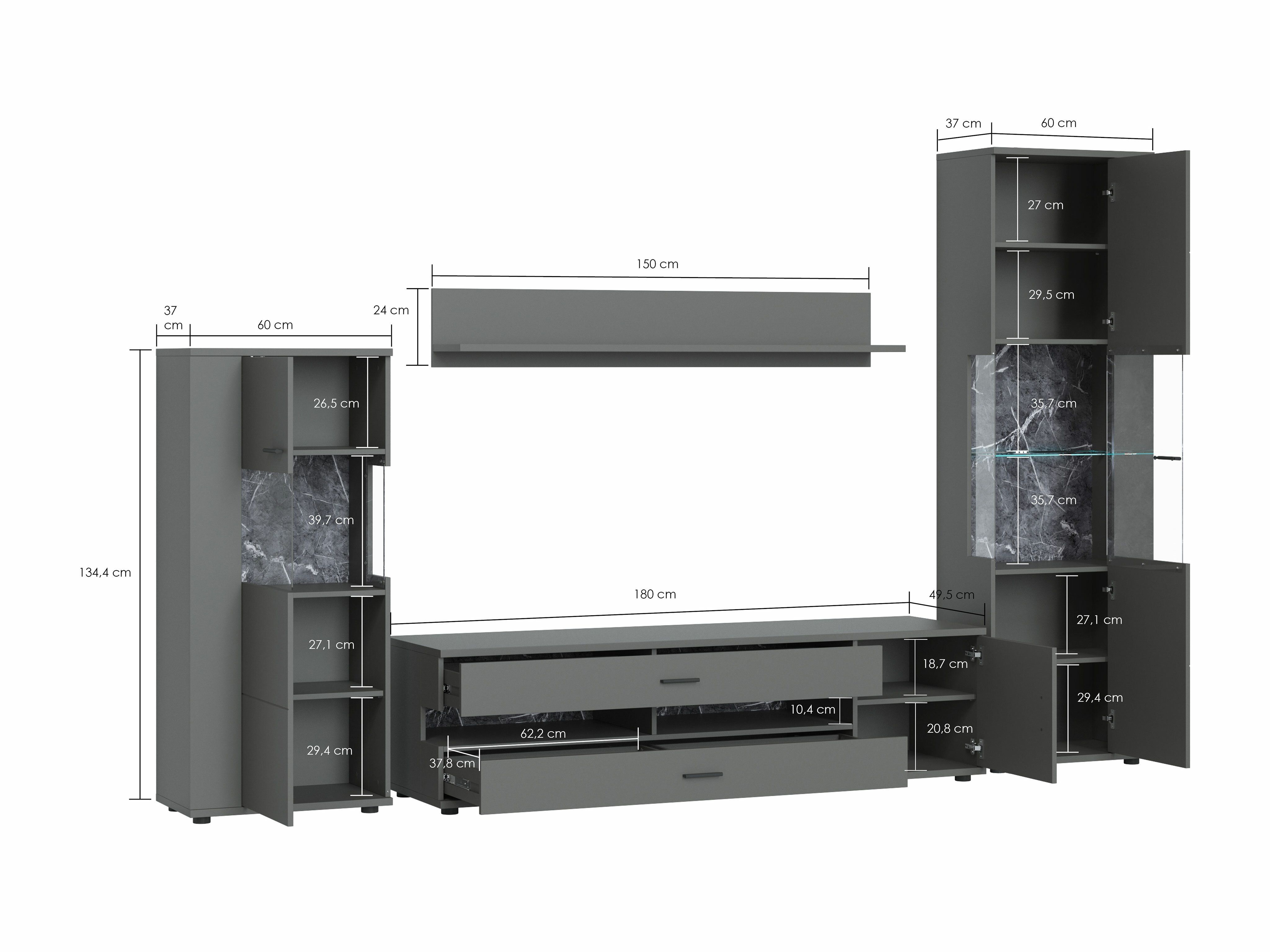 Set de living Ontario 161 (Grafit)