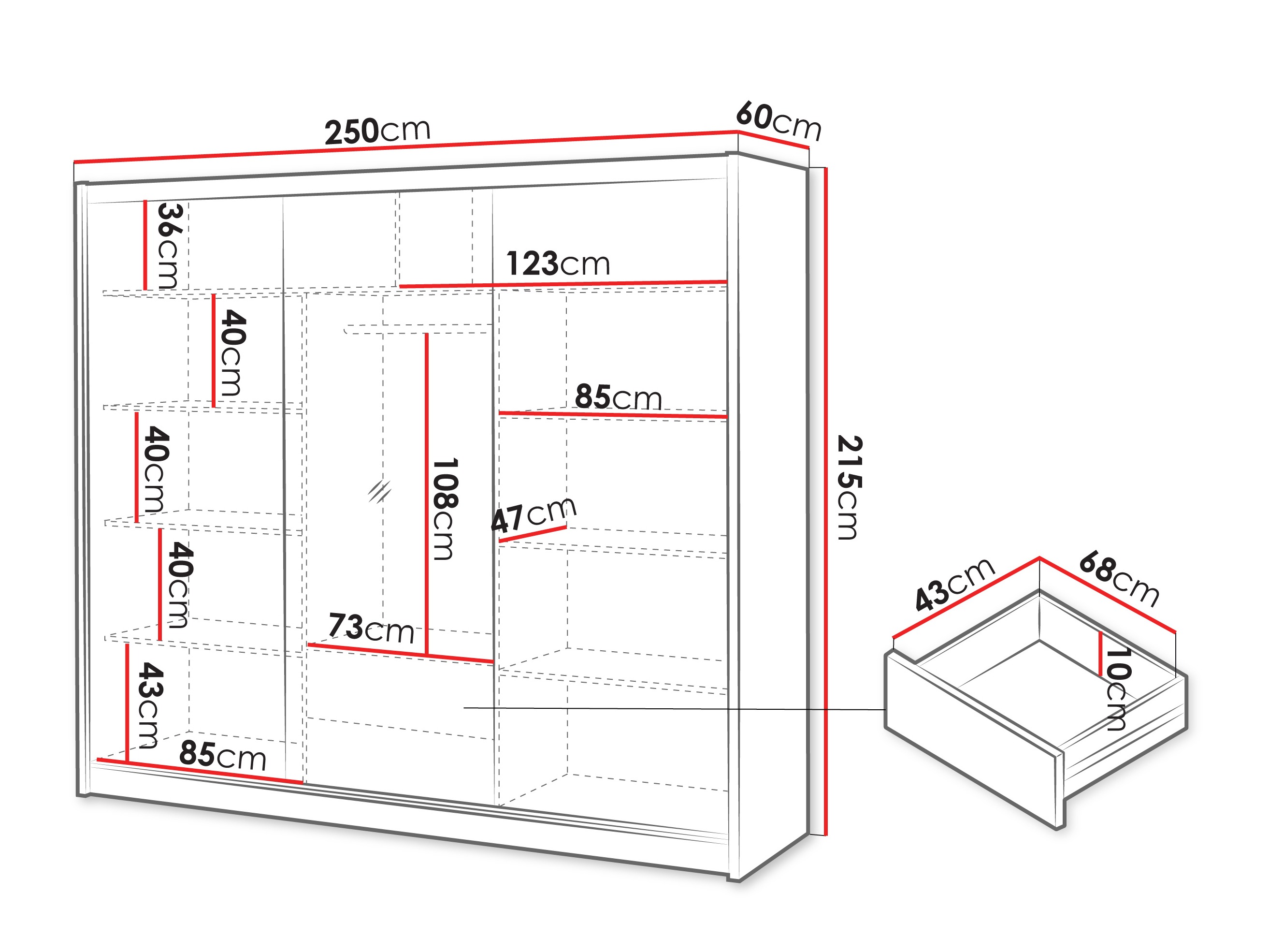 Dulap Gemes I (Stejar Wotan + Alb)