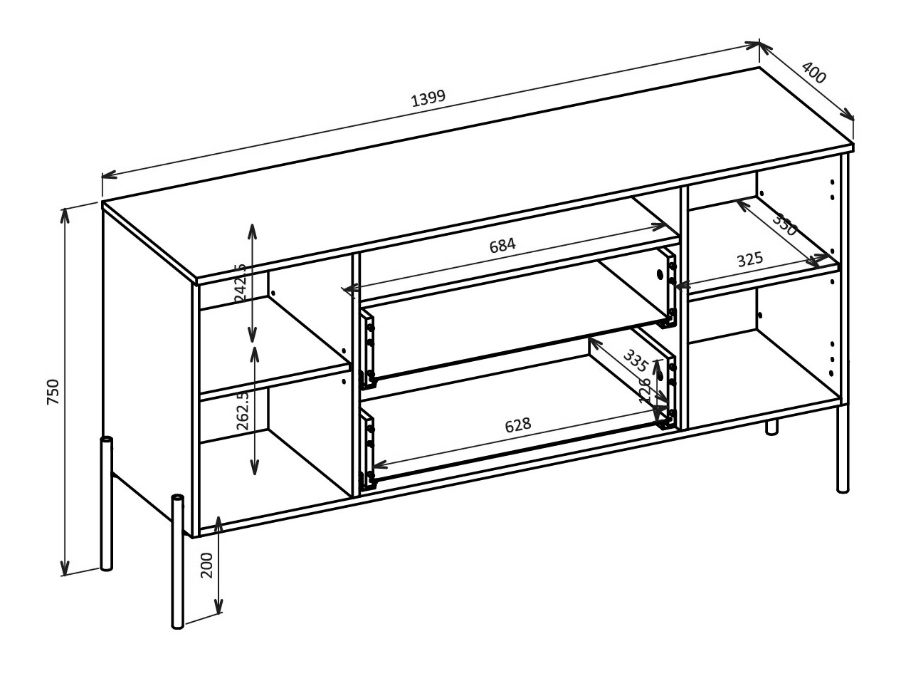 Set de living Levtenu 118 (Stejar + Cașmir)