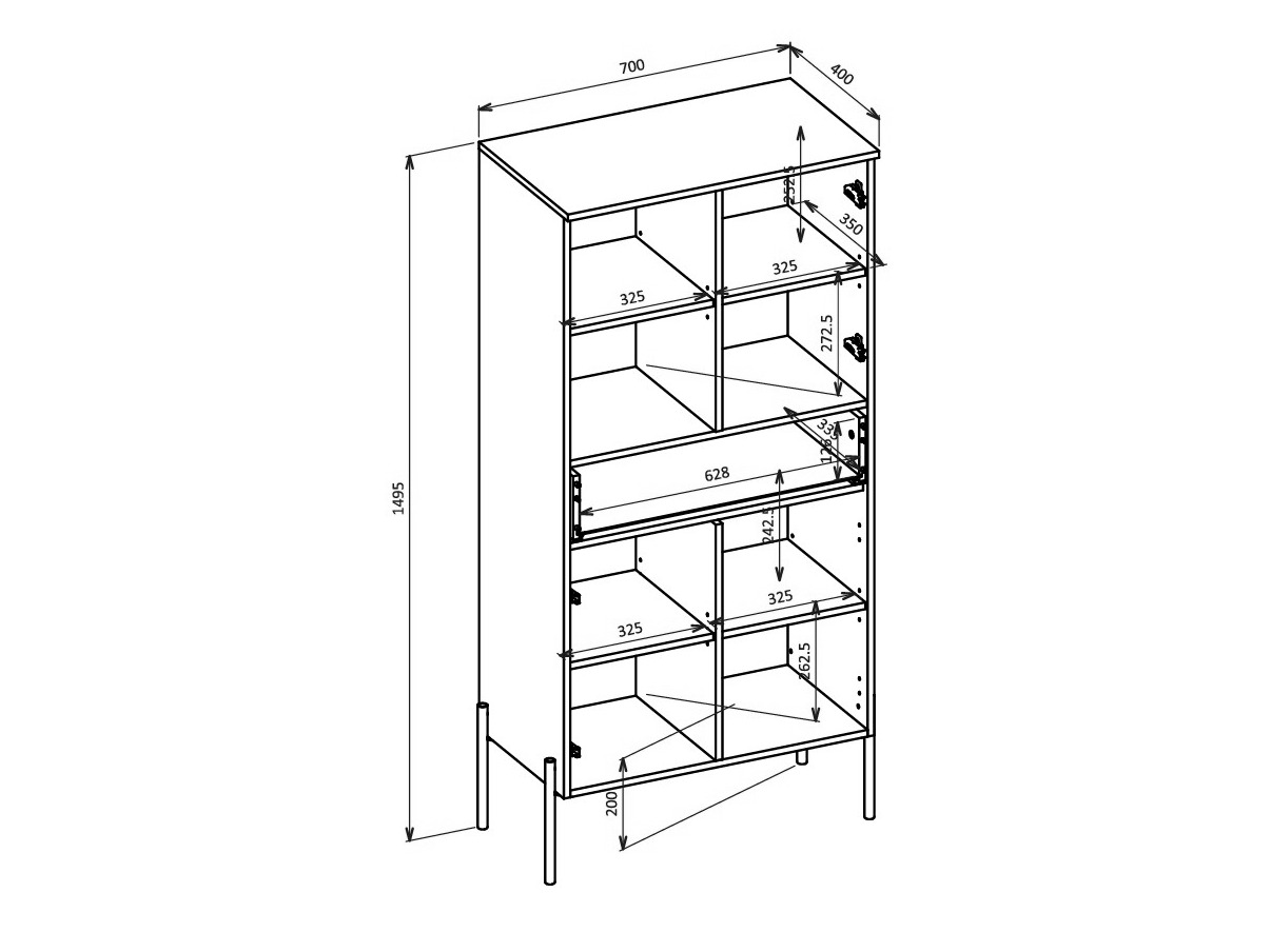 Set de living Levtenu 119 (Stejar + Cașmir)