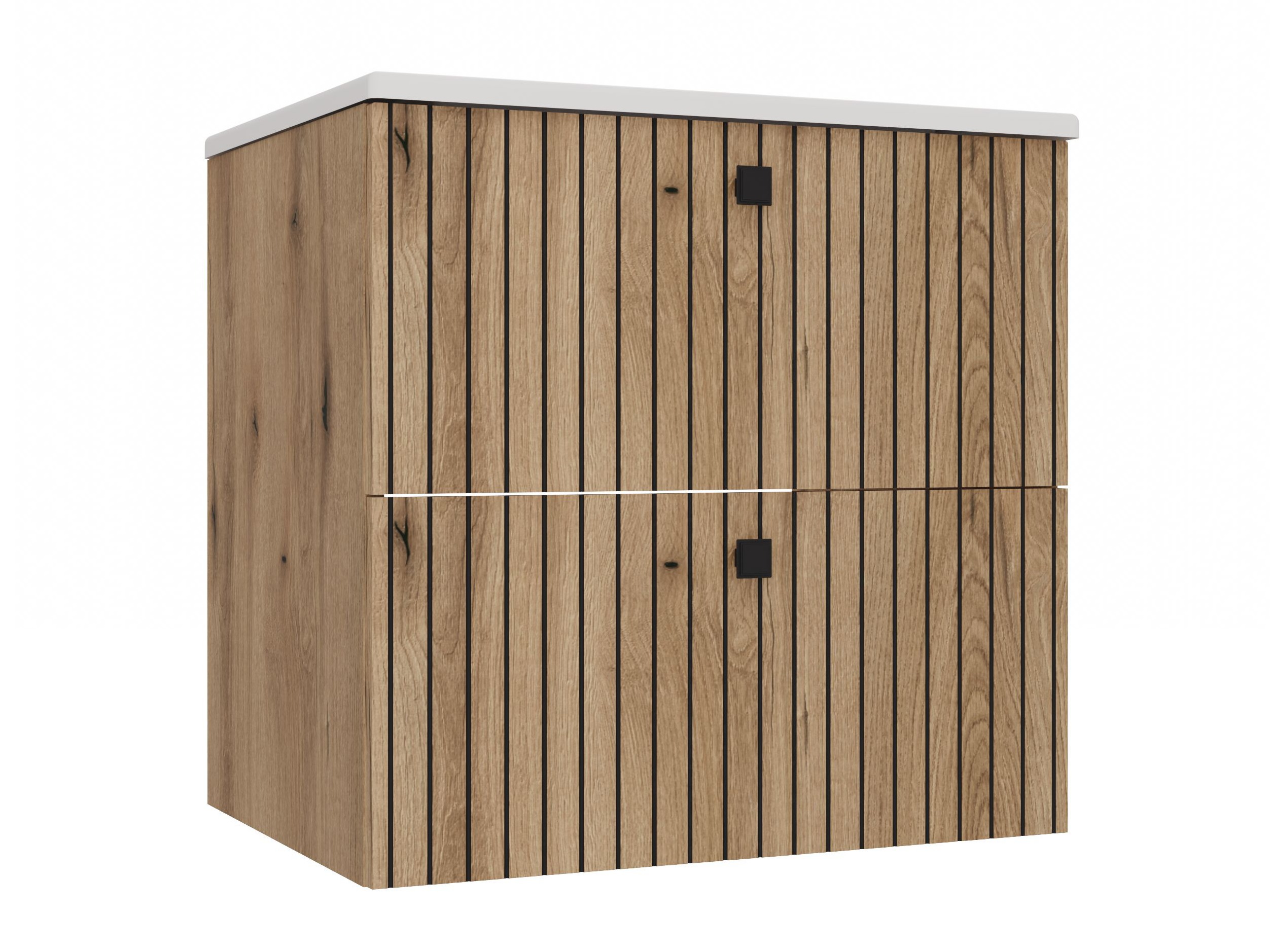 Cabinet atârnat pentru baie Mandeville 314 (Stejar)