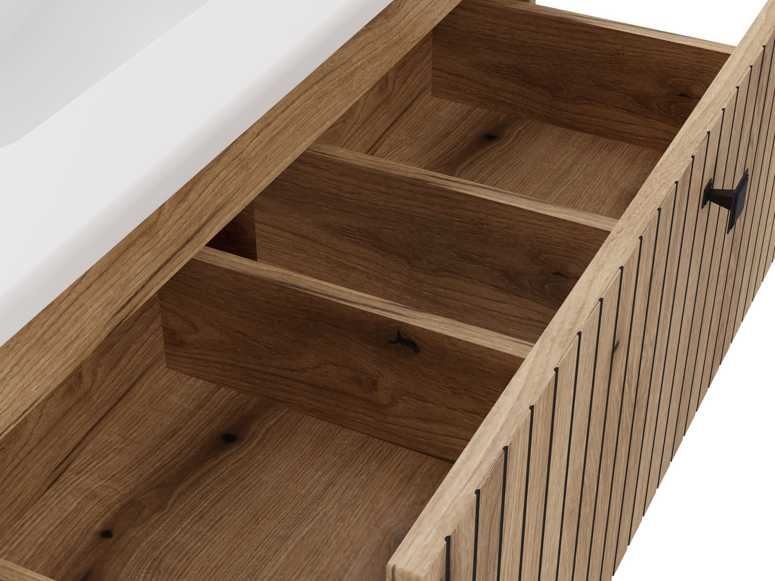 Cabinet atârnat pentru baie Mandeville 315 (Stejar)