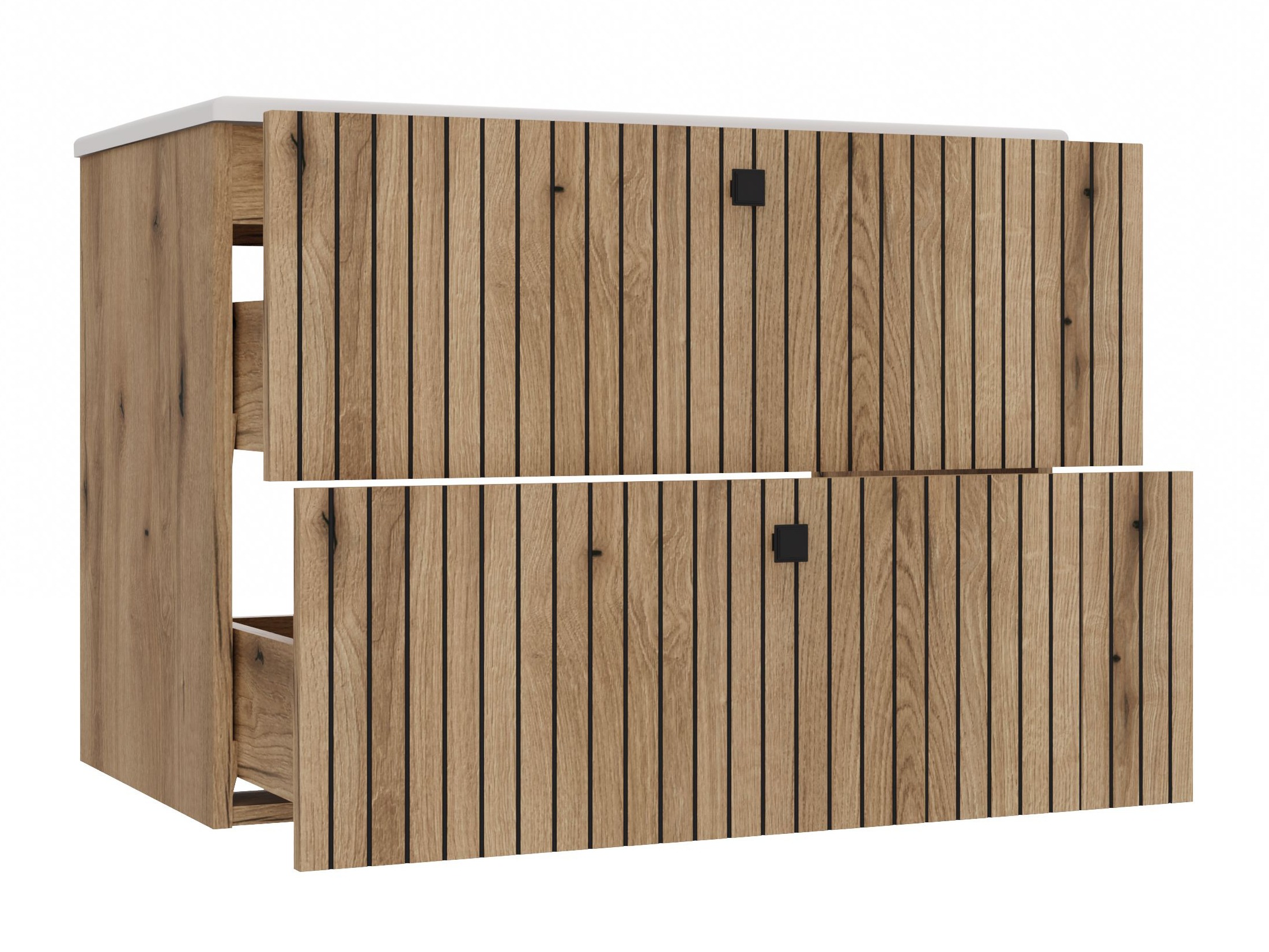 Cabinet atârnat pentru baie Mandeville 315 (Stejar)