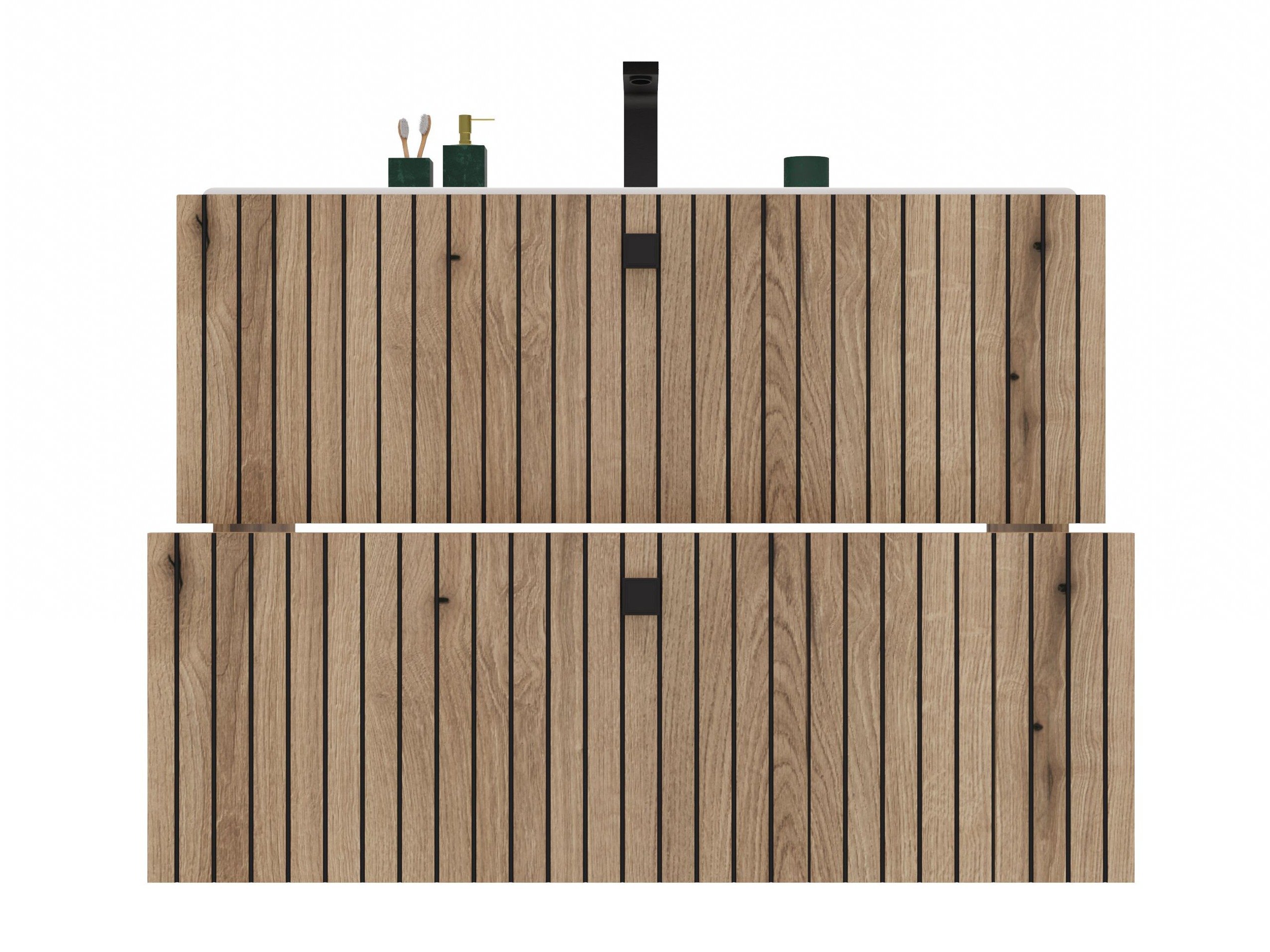 Cabinet atârnat pentru baie Mandeville 315 (Stejar)
