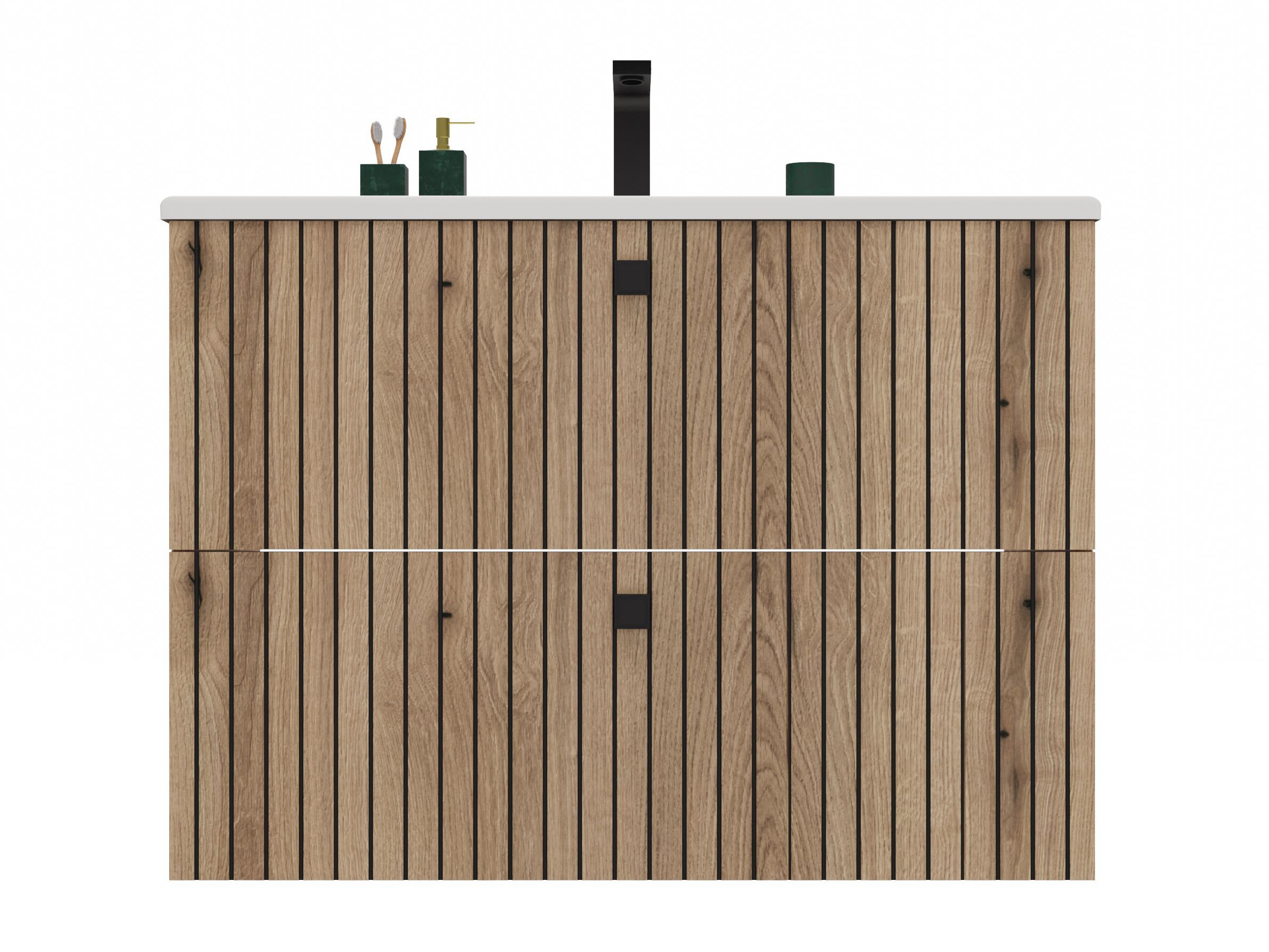 Cabinet atârnat pentru baie Mandeville 315 (Stejar)