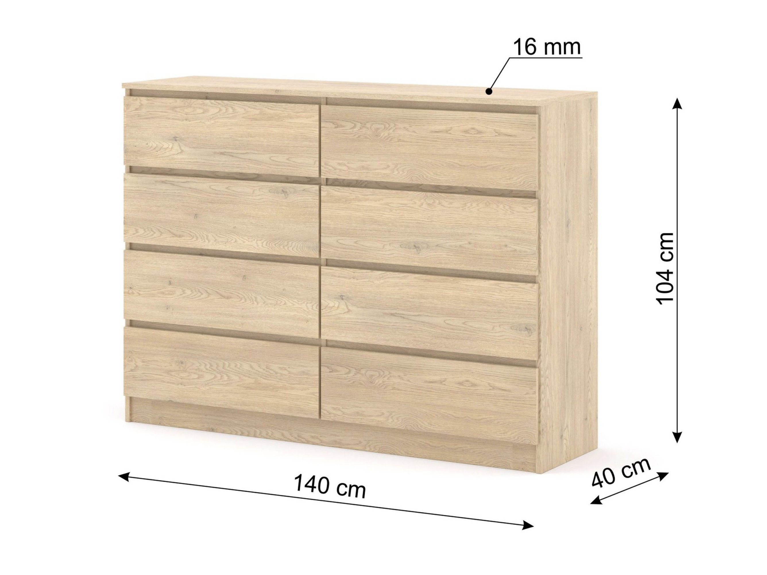 Comodă Buffalo 197 (Stejar)