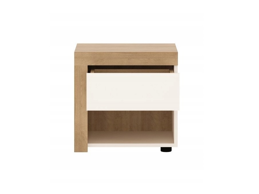 Set dormitor Feldeli 122 (Riviera stejar + Alb lucios)