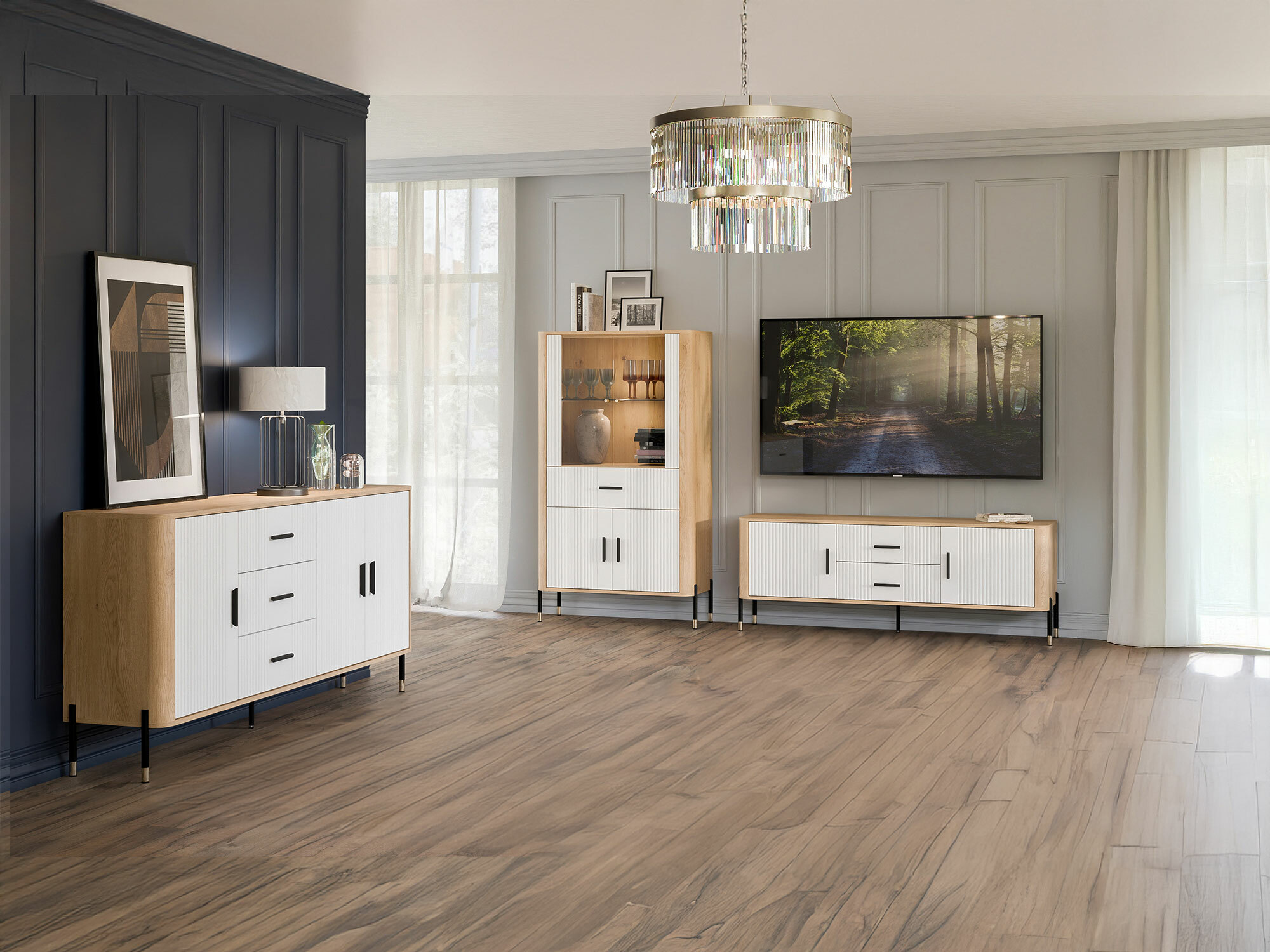 Set de living Flosora 147 (Alb)