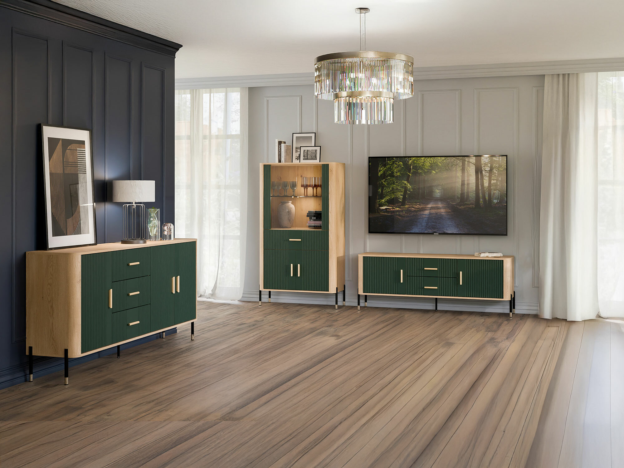 Set de living Flosora 147 (Verde)