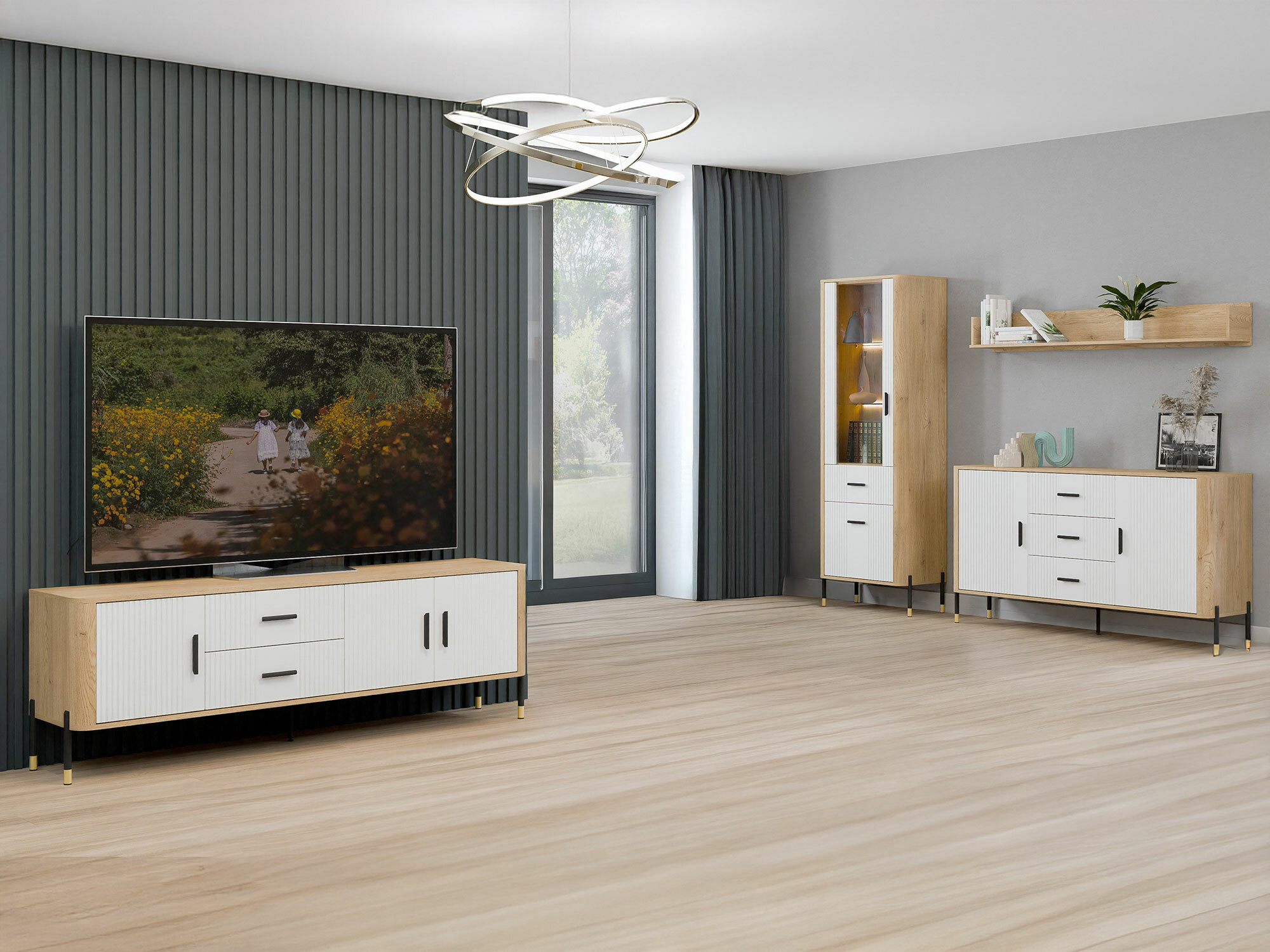 Set de living Flosora 148 (Alb)