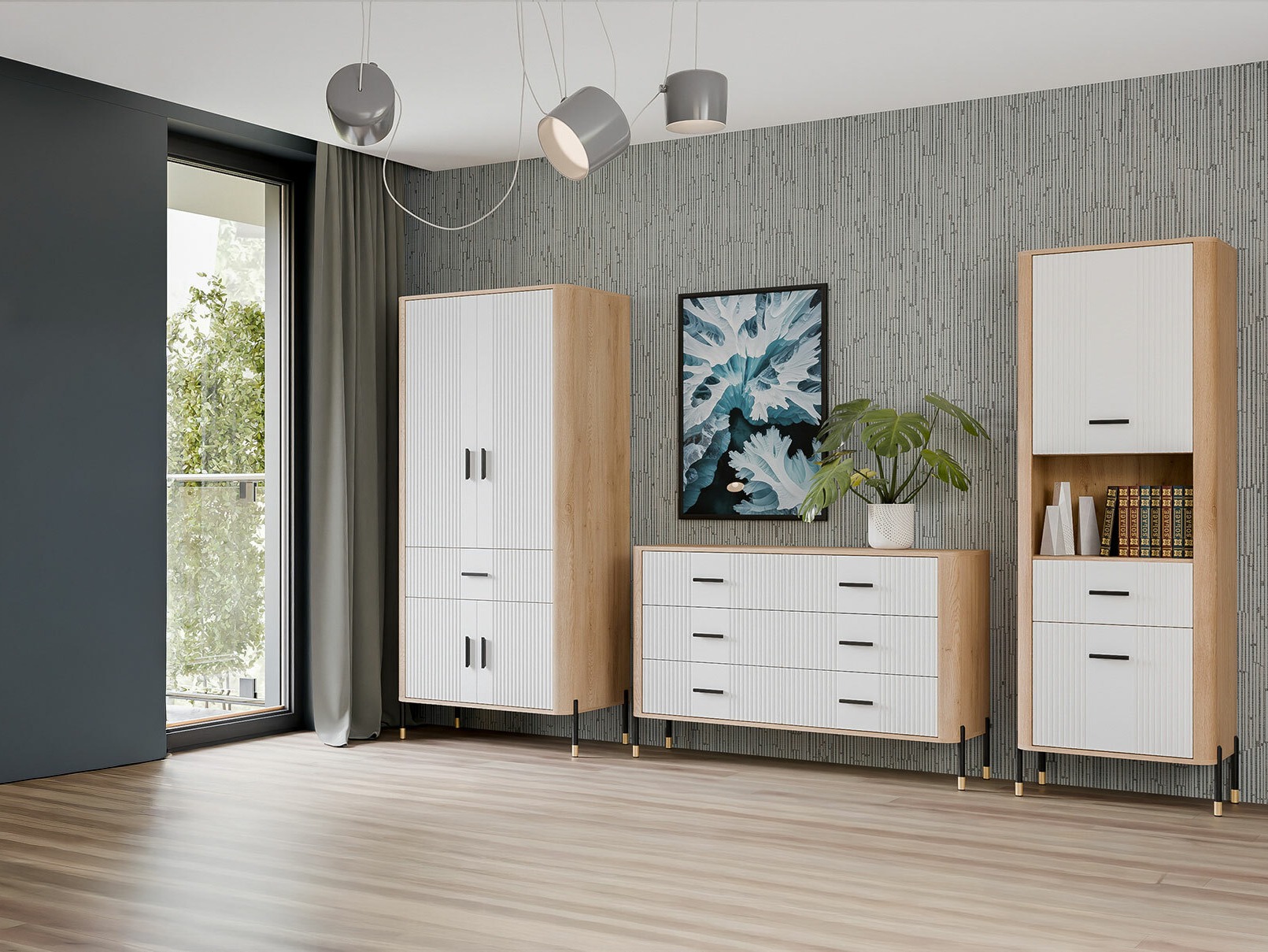 Set de living Flosora 149 (Alb)