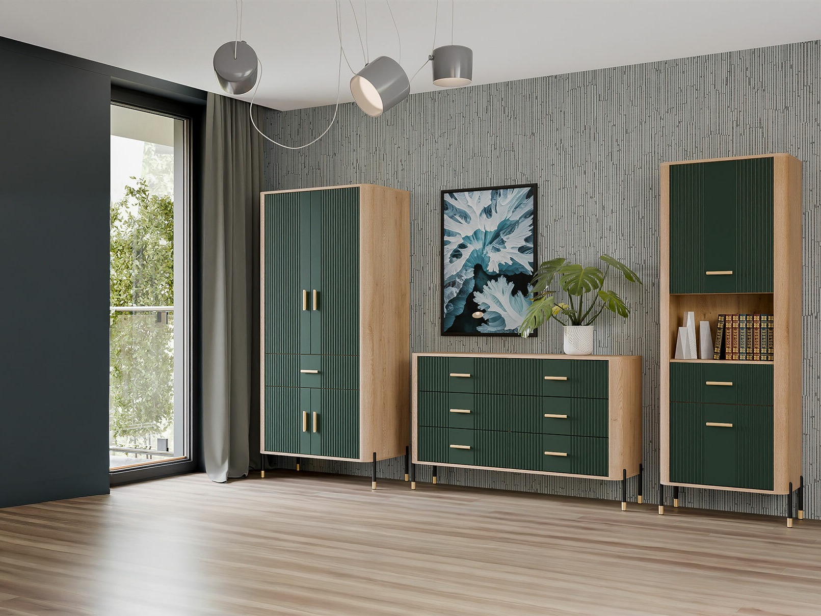 Set de living Flosora 149 (Verde)