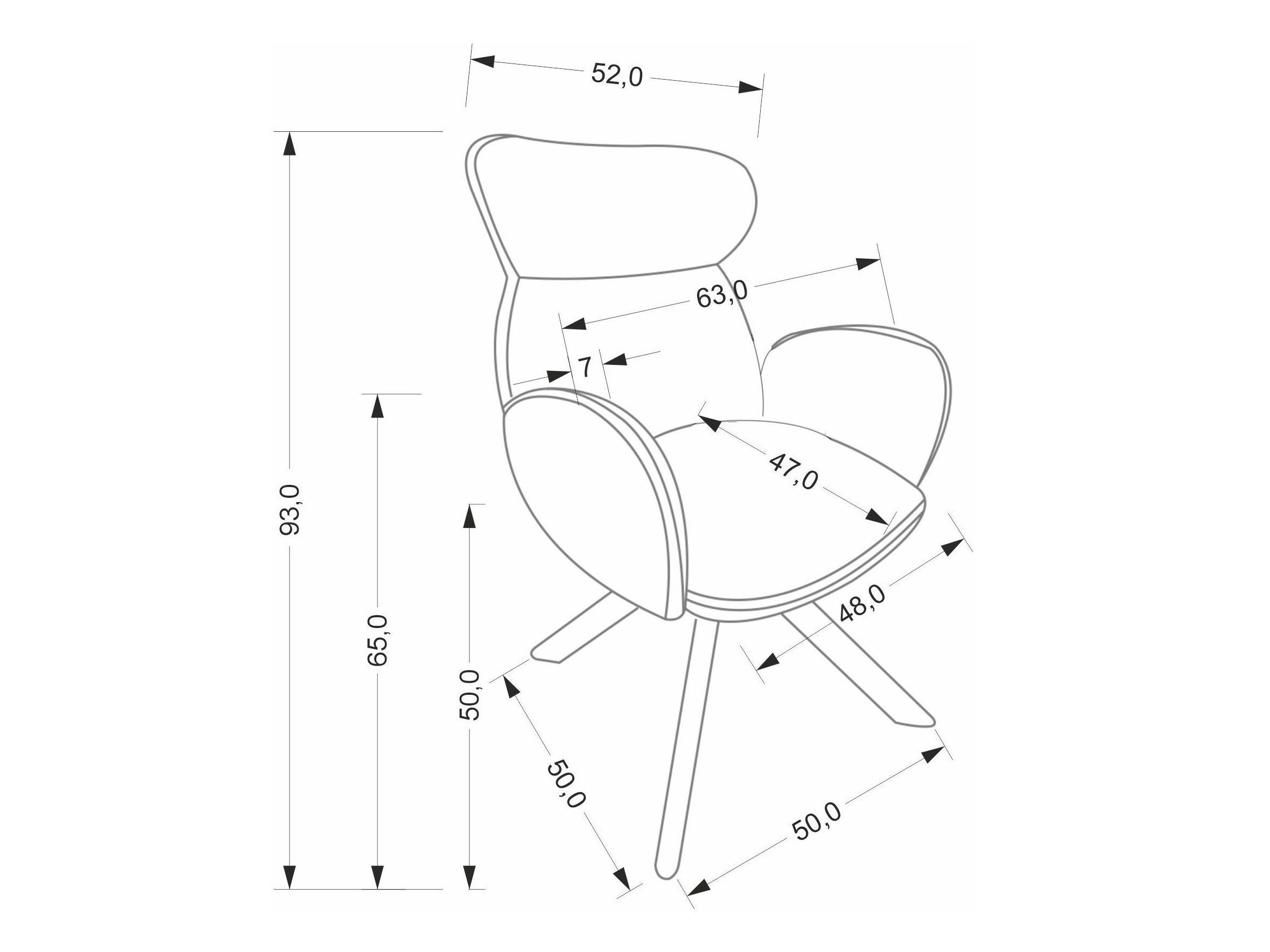 Scaun Houston 2041 (Bej + Maro deschis)