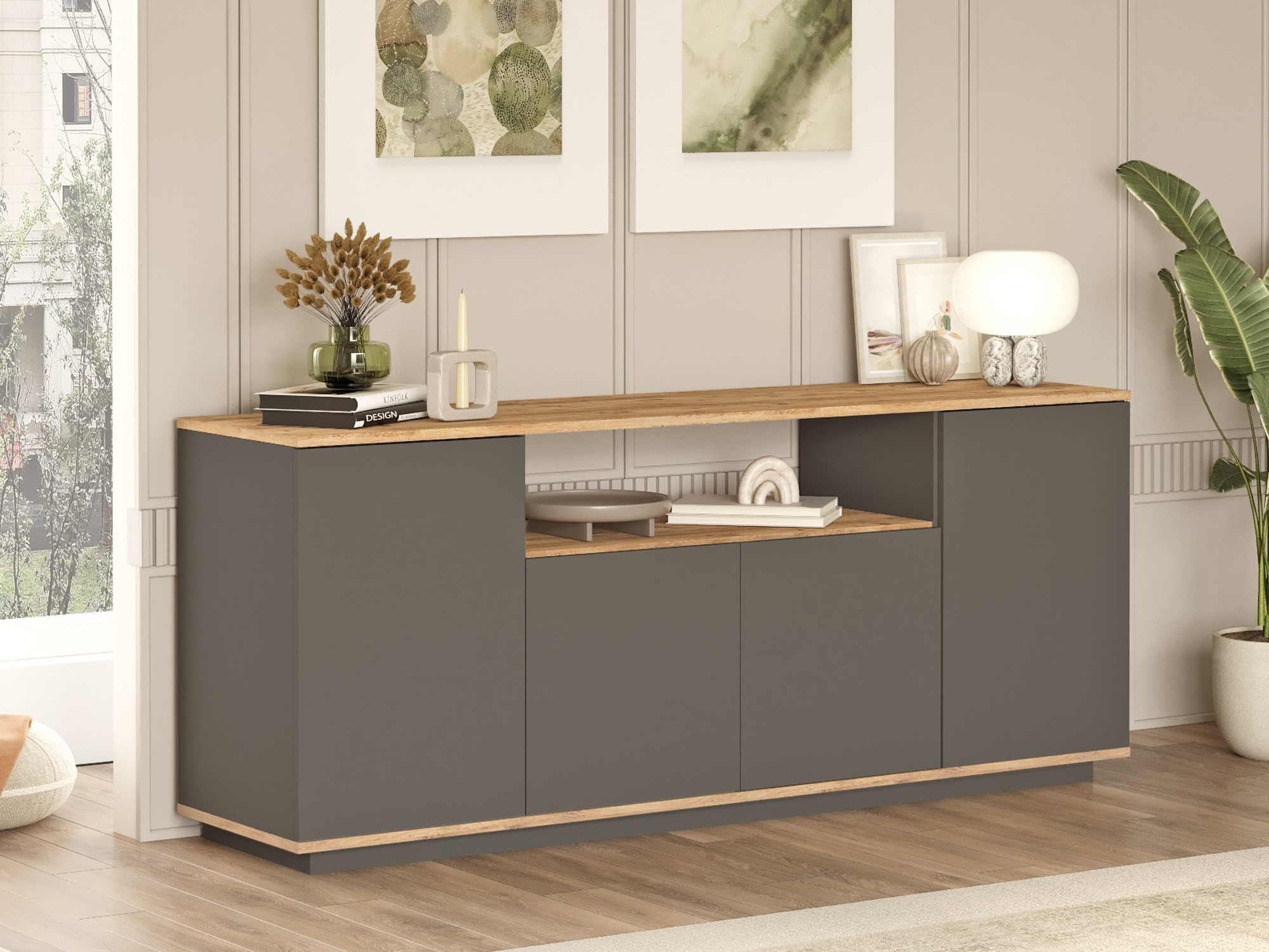 Bufet Kailua 2660 (Antracit + Pin)