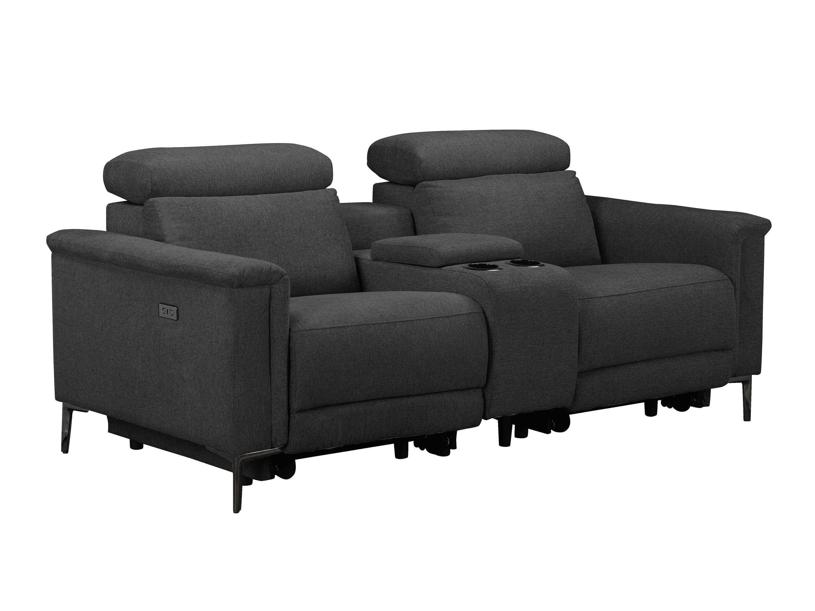 Canapea recliner Denton 1468 (Gri inchis)