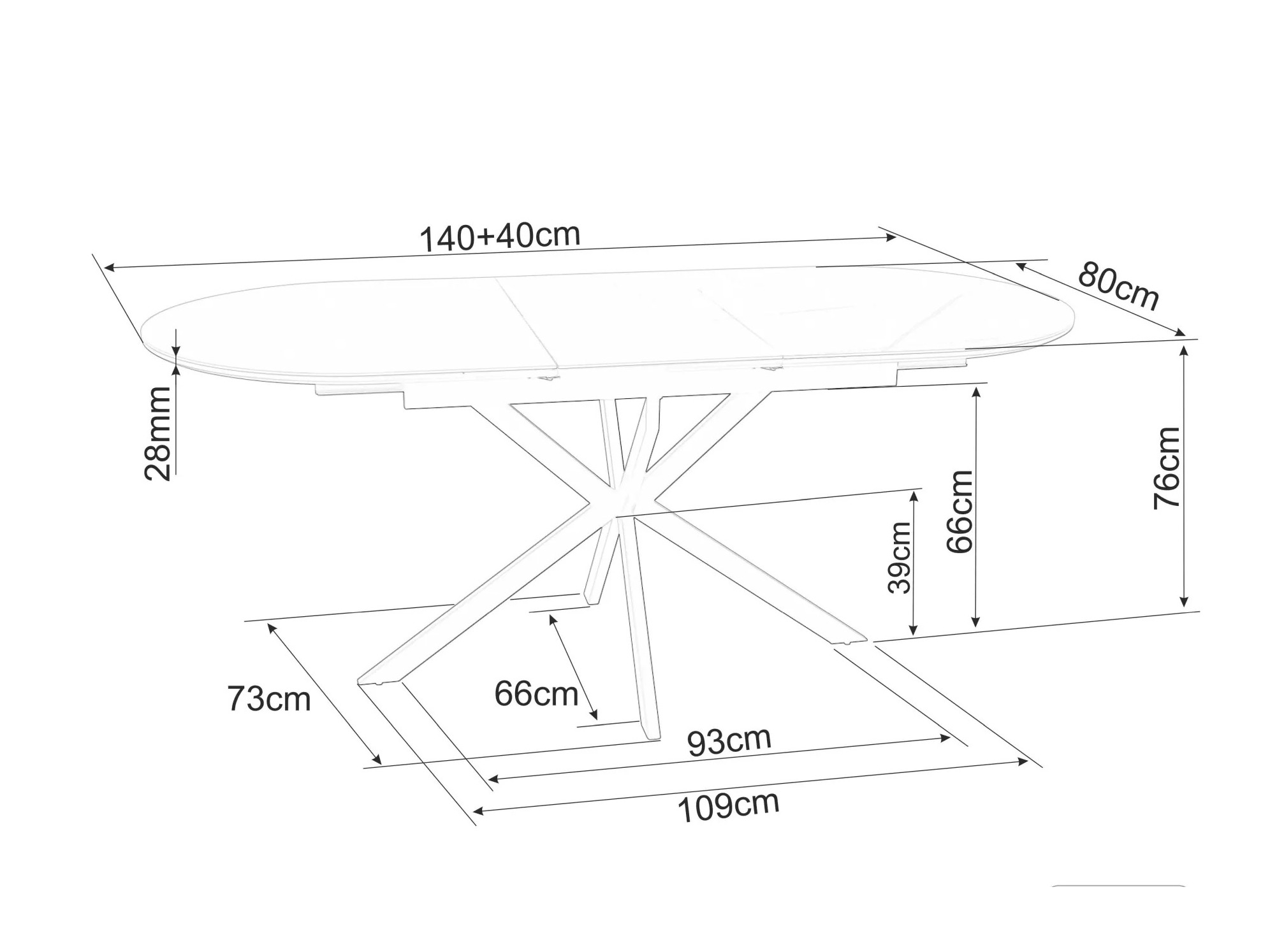 Masă Detroit 862 (Marmură albă)