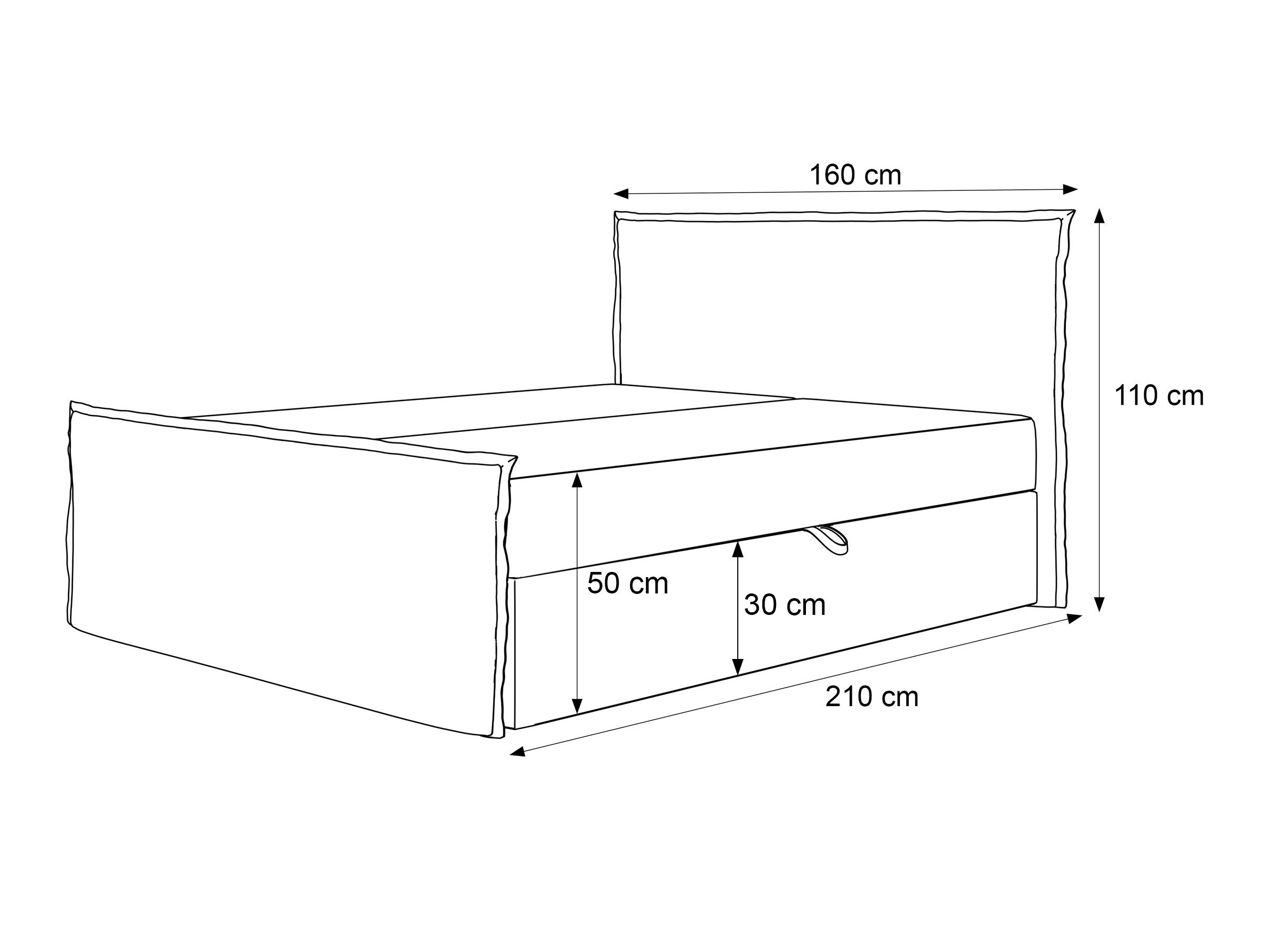 Pat boxspring Martinez 122 (Moly 70)