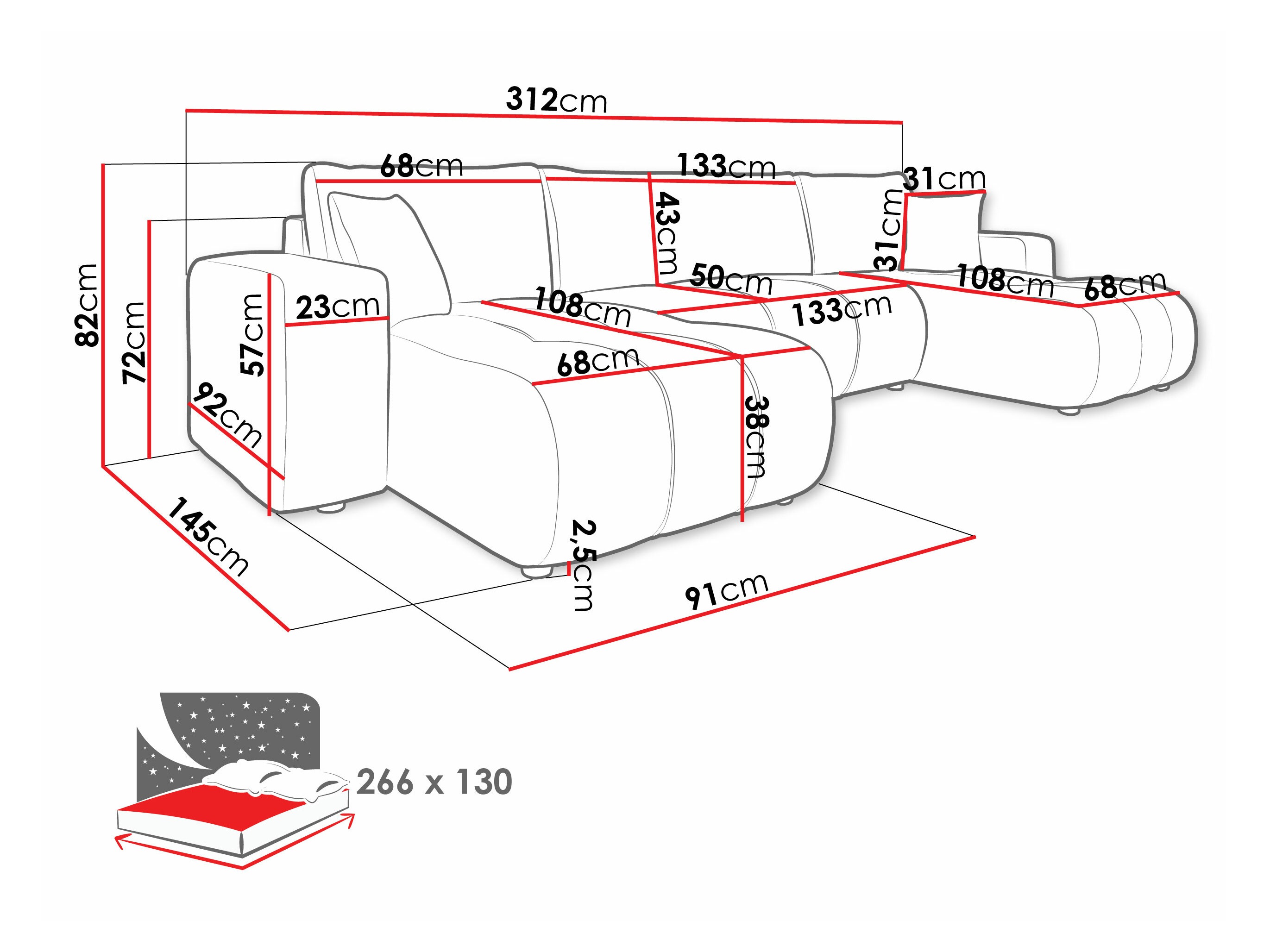 Colțar Comfivo Laurus II (Velo 623)