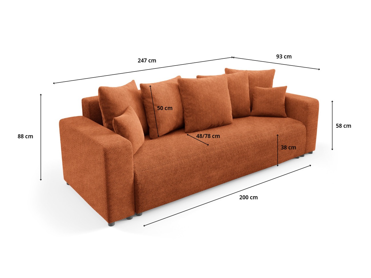 Canapea extensibilă Franklin 138 (Onega 19)