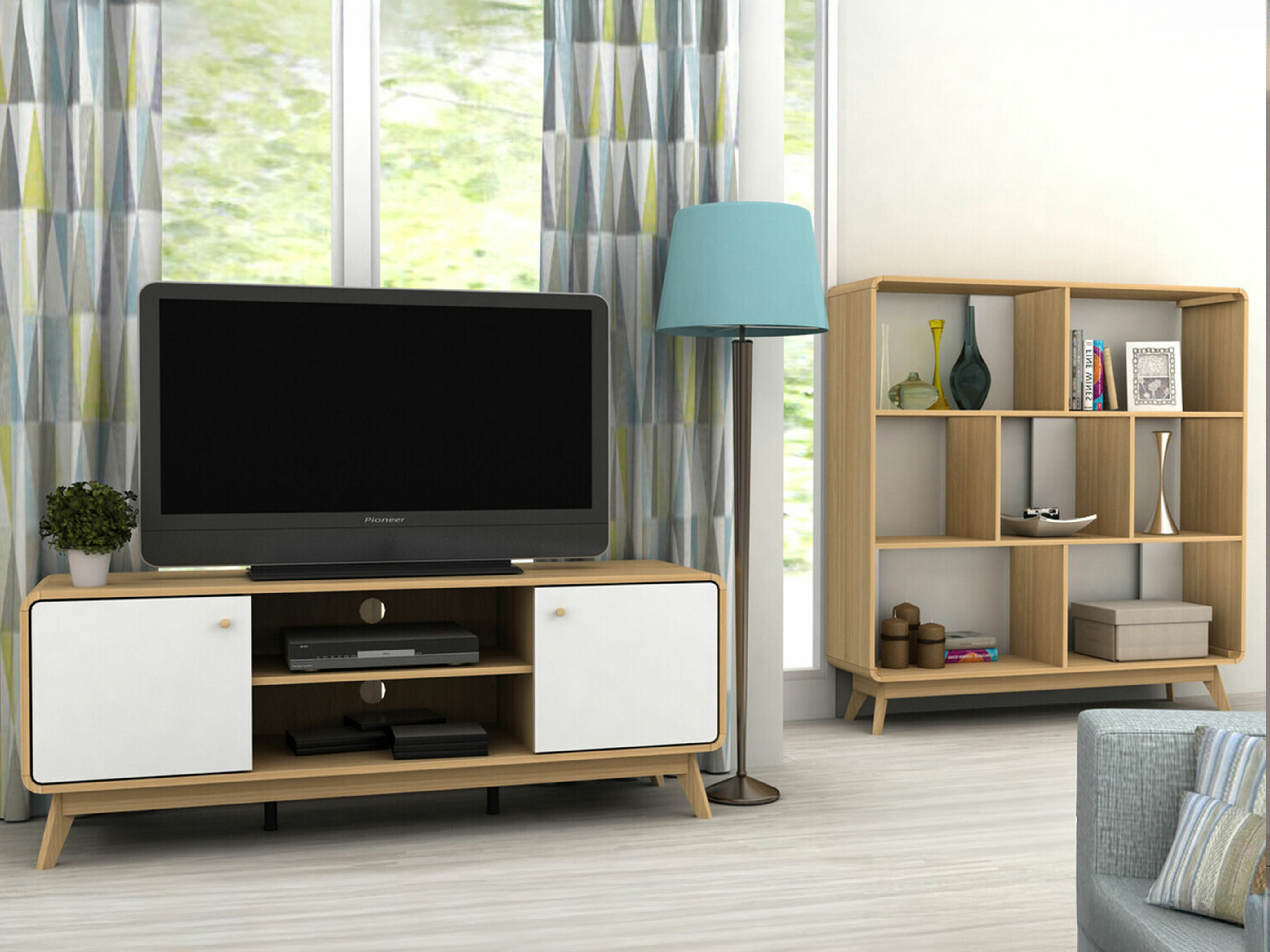 Set de living Elbtena 113 (Stejar + Alb)