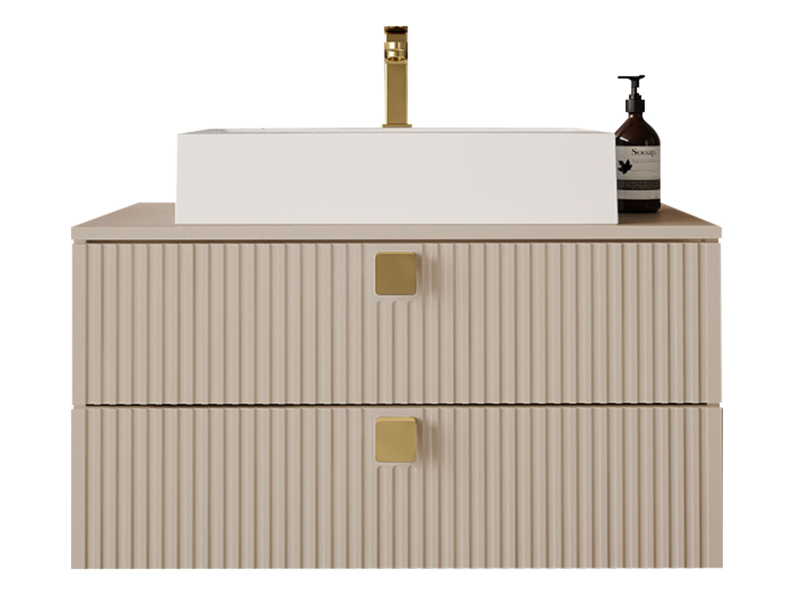 Cabinet atârnat pentru baie Panium (Maro deschis)