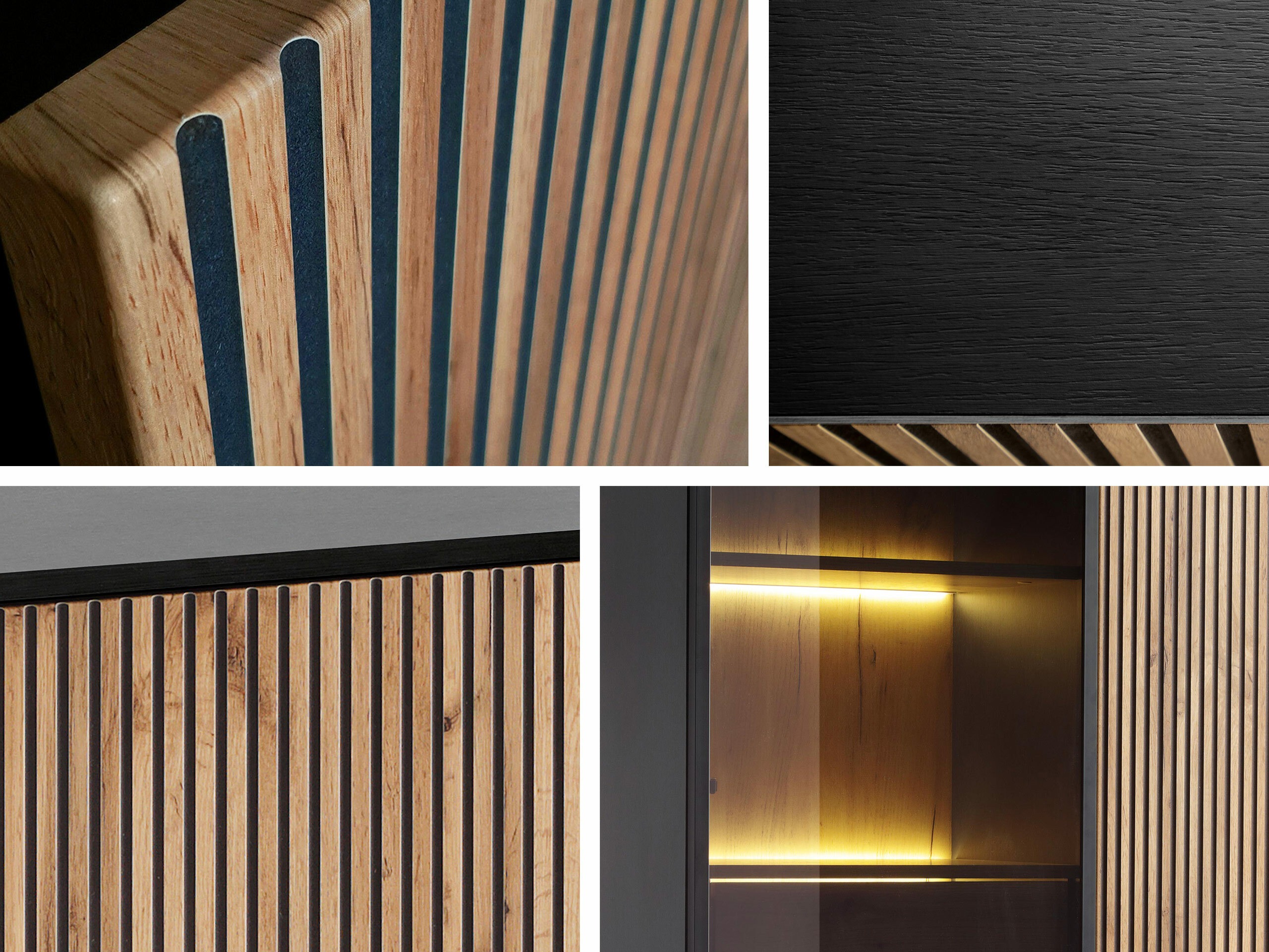 Bufet Manal I (Negru + Stejar Wotan)