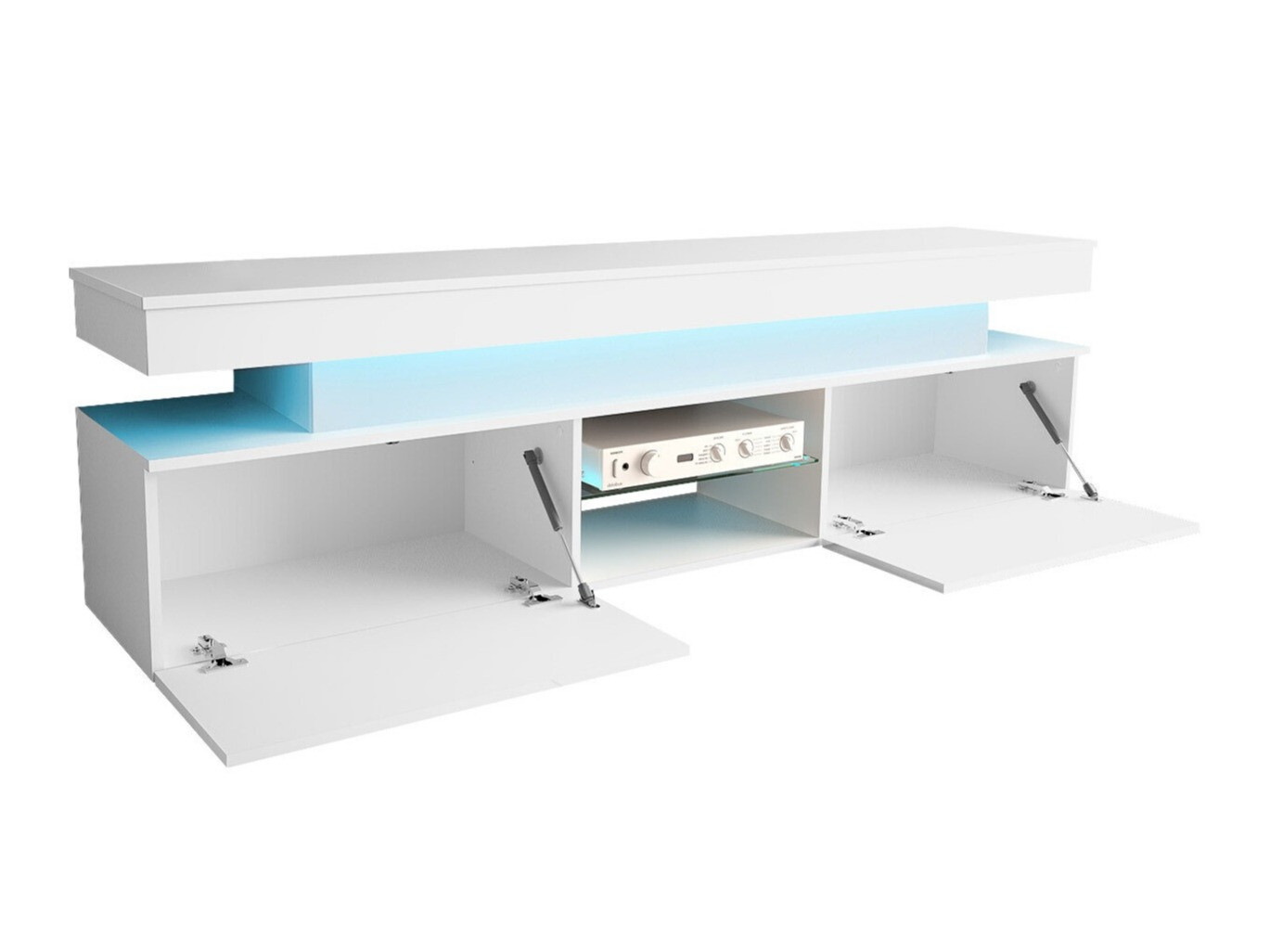 Comodă TV Monfero (Negru + Negru lucios)