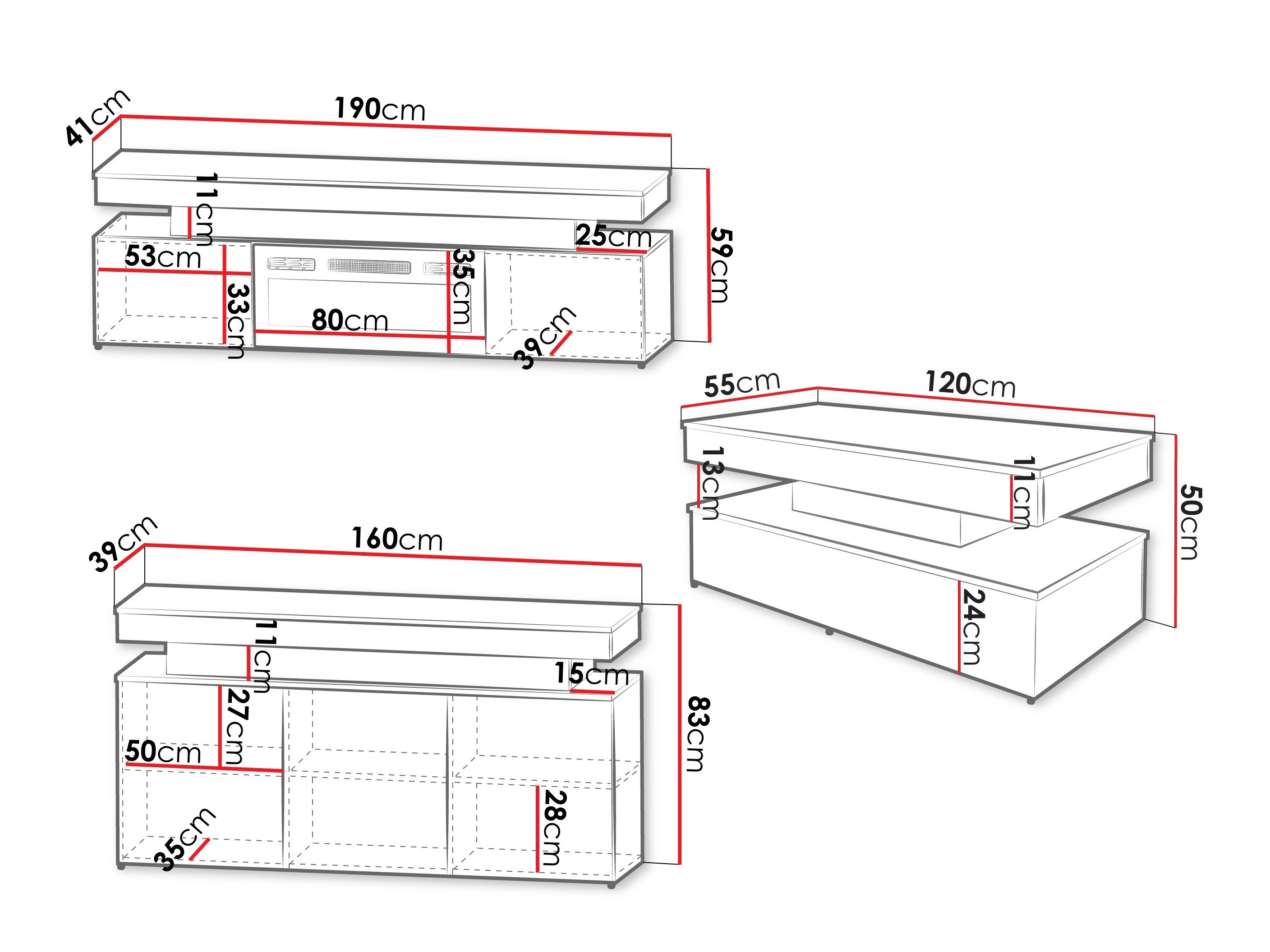Set de living Monfero I (Maro deschis)