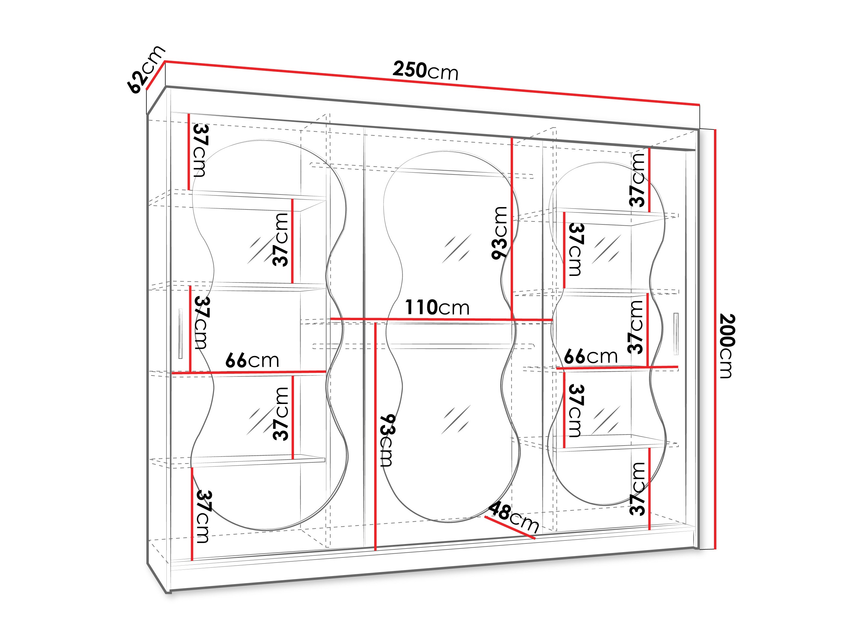 Dulap Hartford 534 (Negru)