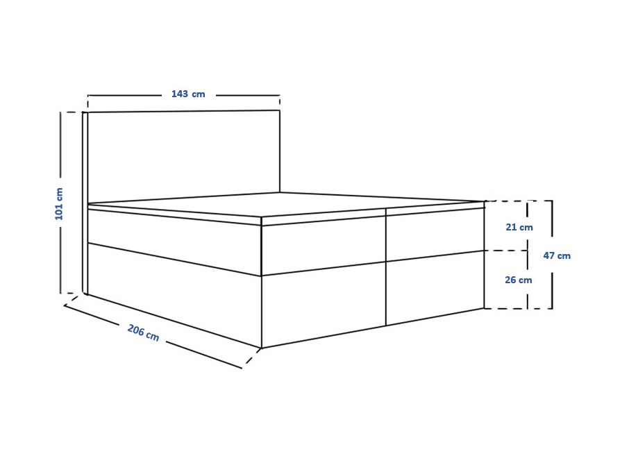 Pat boxspring Franklin 164 (Kronos 07)