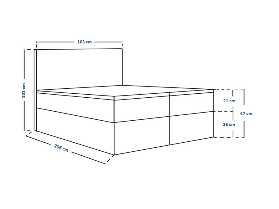 Pat boxspring Franklin 164 (Kronos 07)