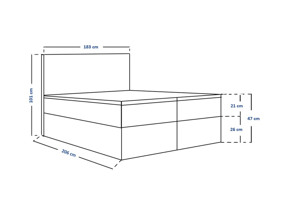 Pat boxspring Franklin 164 (Kronos 07)