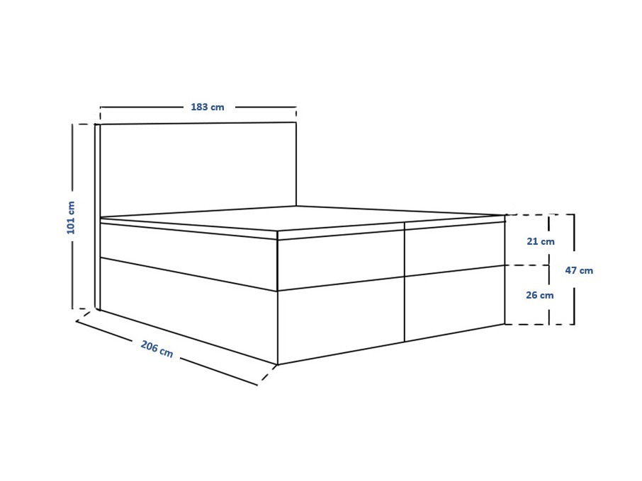 Pat boxspring Franklin 164 (Kronos 19)