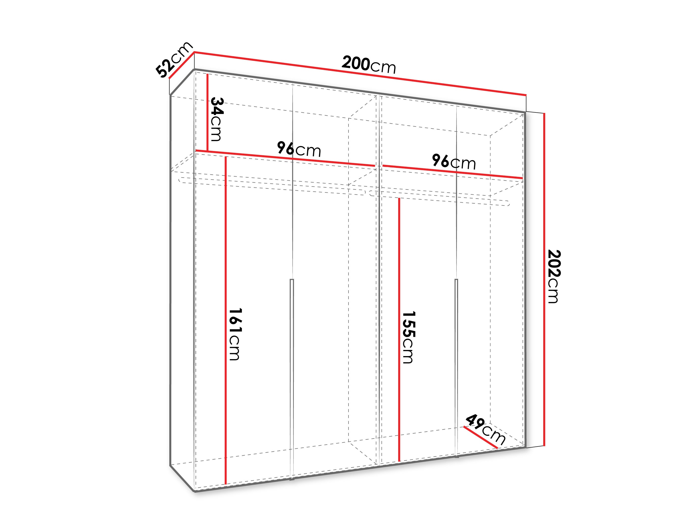 Dulap Hartford 537 (Negru)