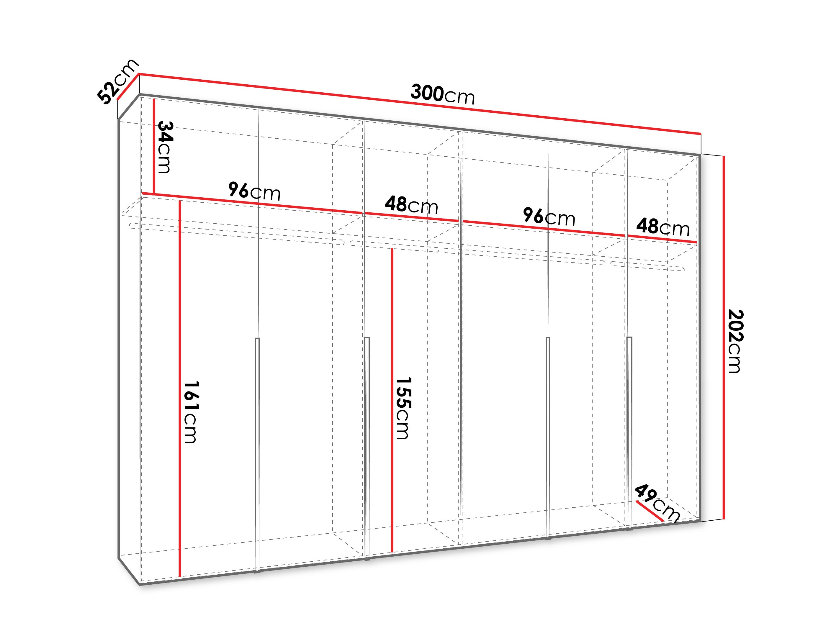 Dulap Hartford 539 (Negru)