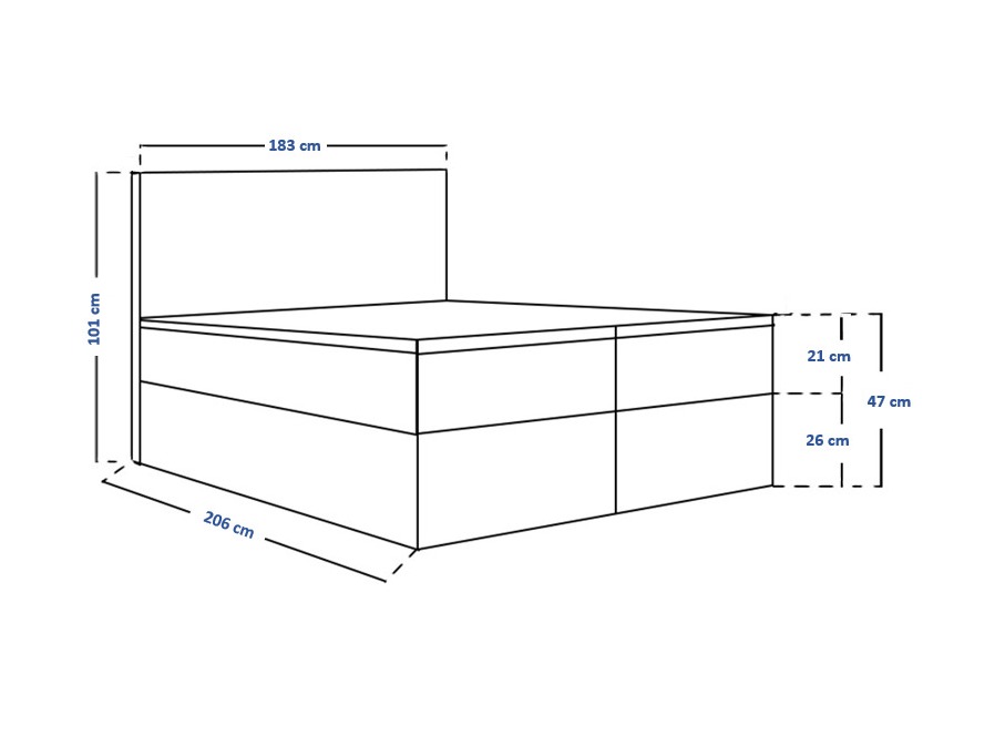 Pat boxspring Franklin 167 (Sawana 05)