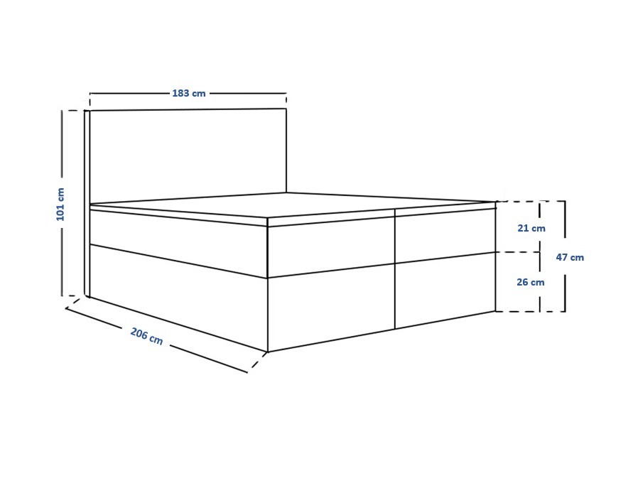Pat boxspring Franklin 167 (Sawana 80)