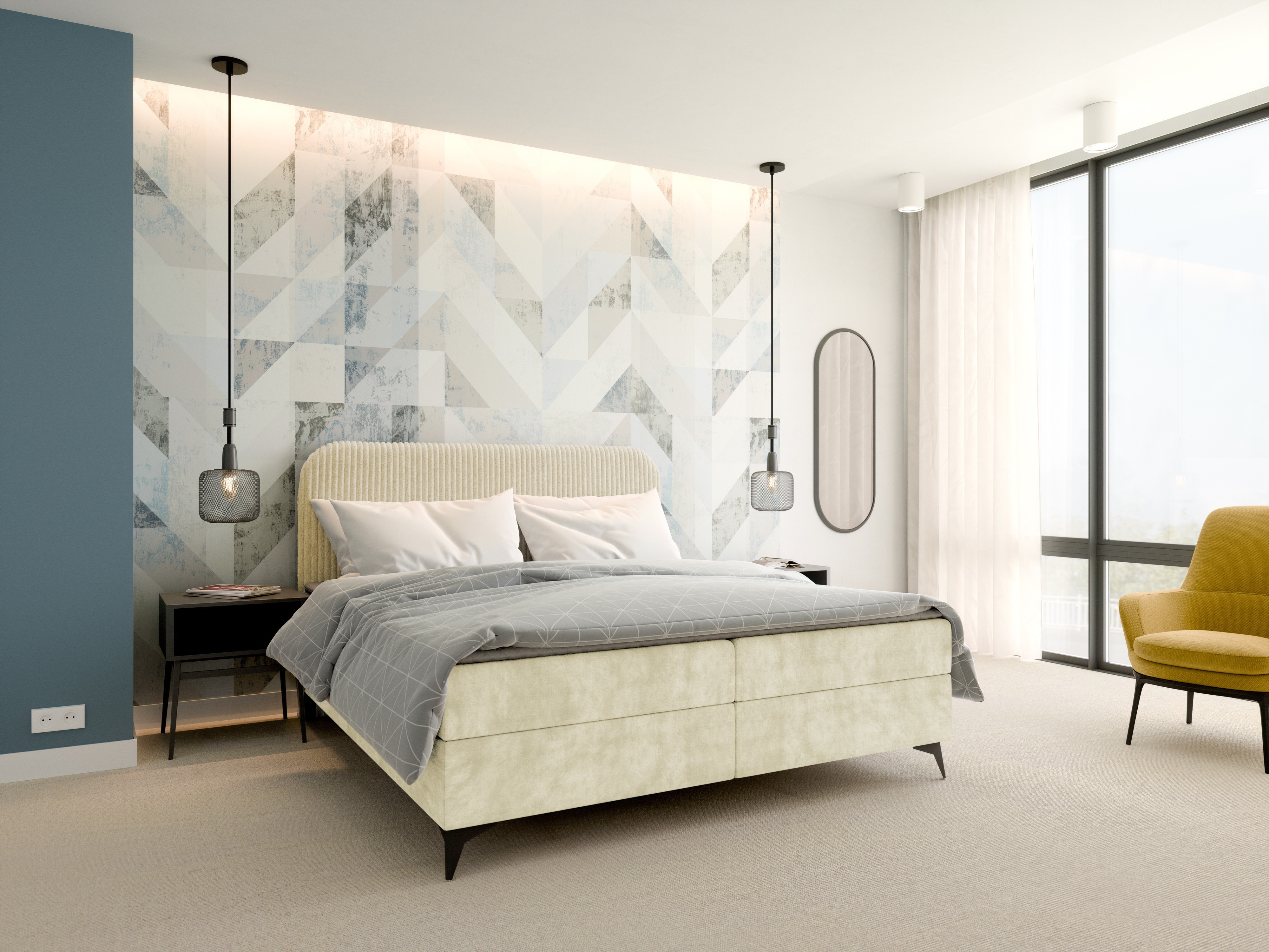 Pat boxspring Franklin 173 (Tilia 03 + Manila 01)