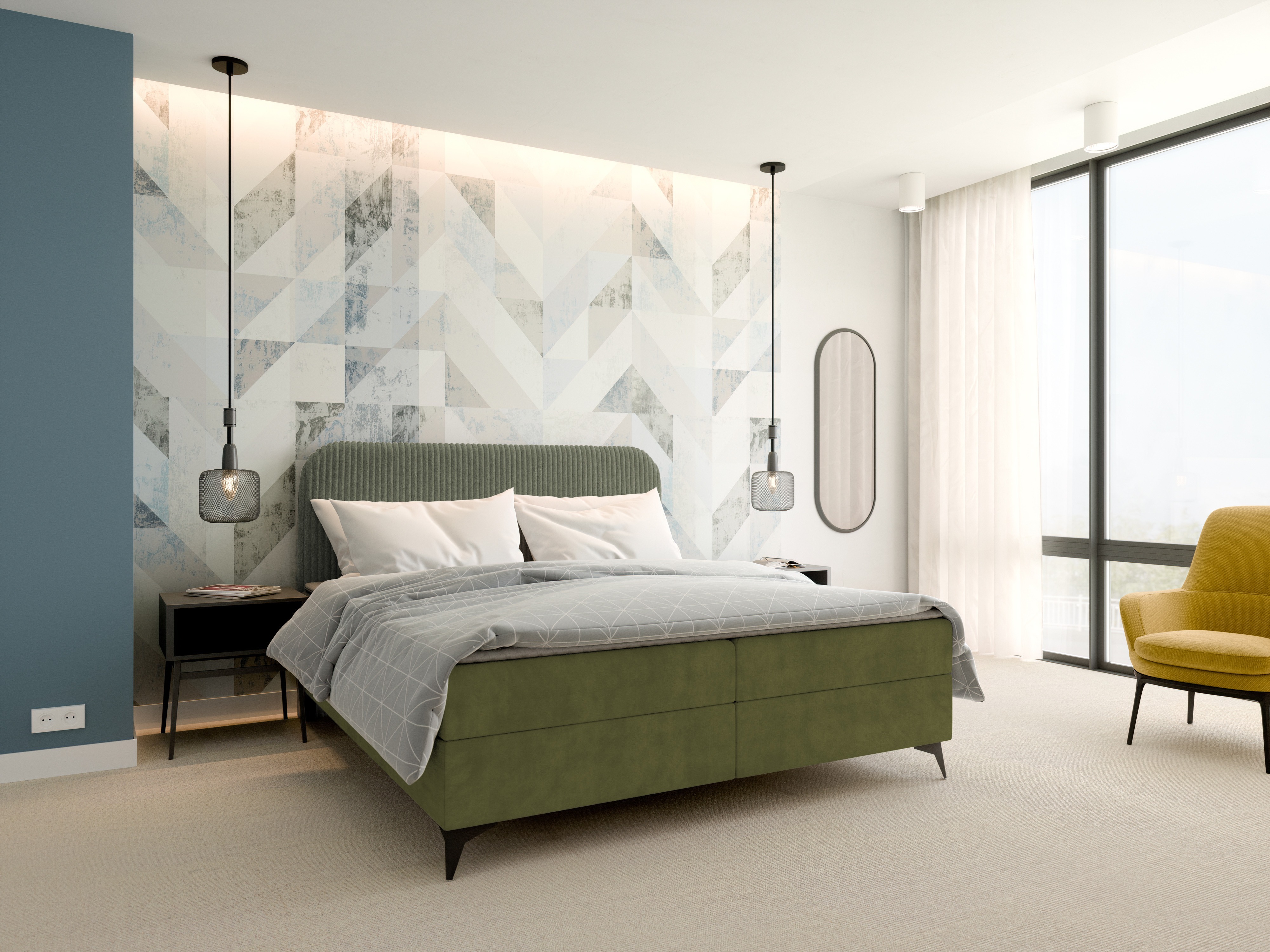 Pat boxspring Franklin 173 (Tilia 37 + Manila 34)