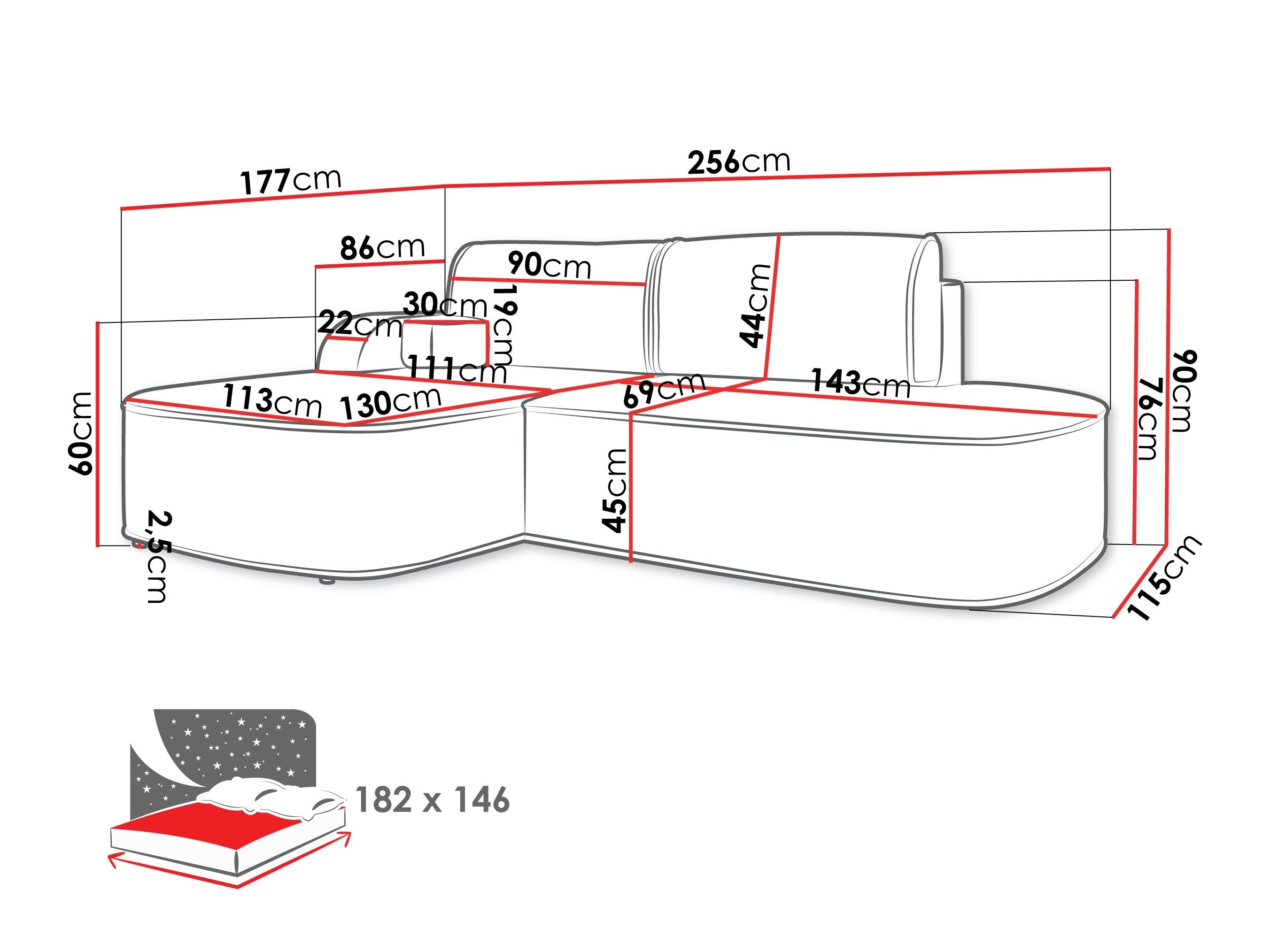 Colțar Comfivo 464 (Coral 65)