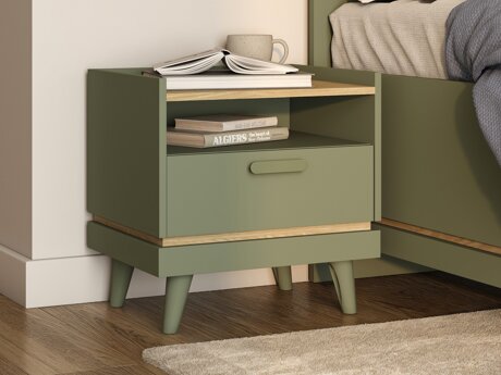 Noptieră Fertalu 102 (Verde + Stejar)