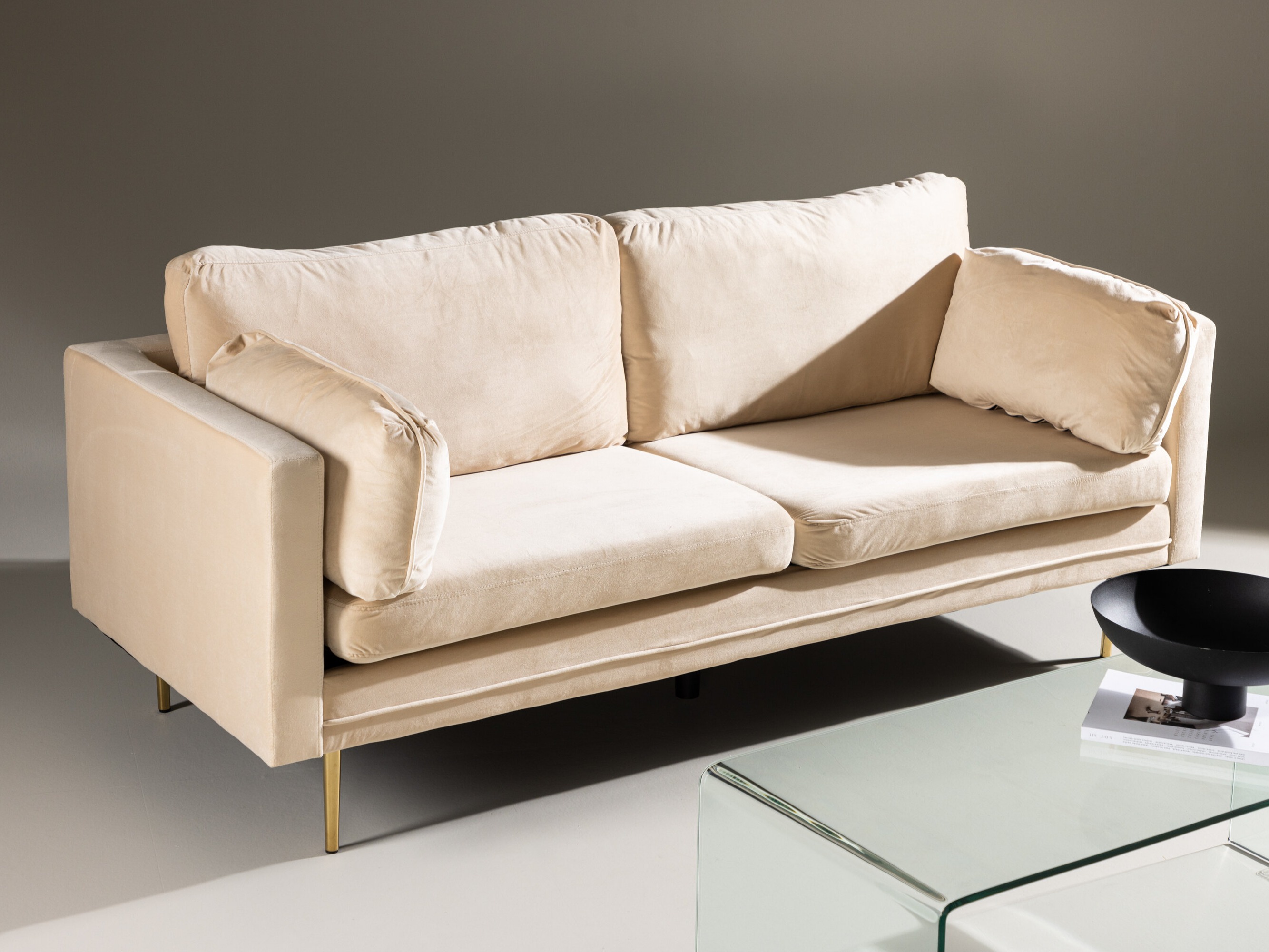 Canapea Dallas 101 (Crem + Auriu)